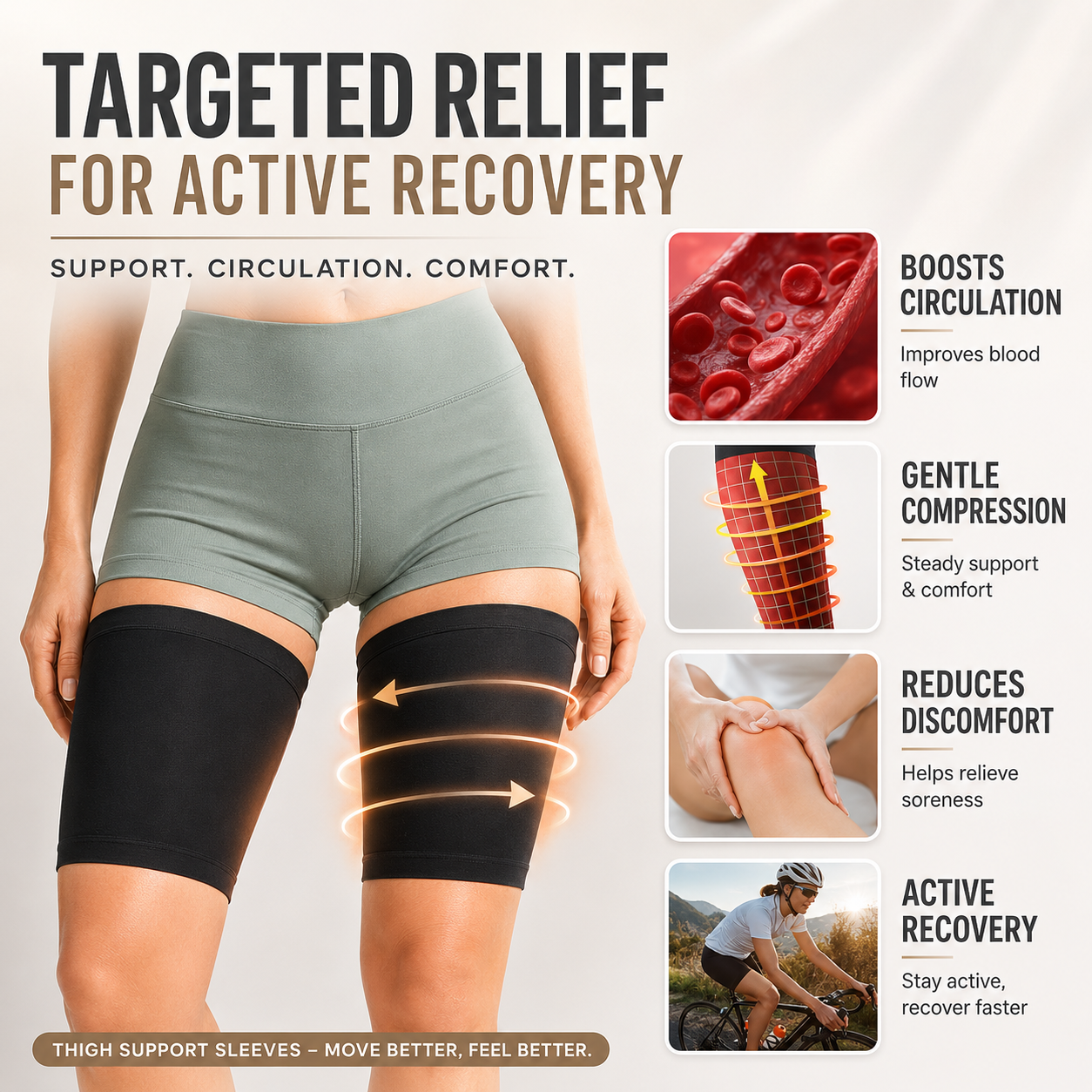 Celrien | Thighraze Ultra-Flat Compression Thigh Band
