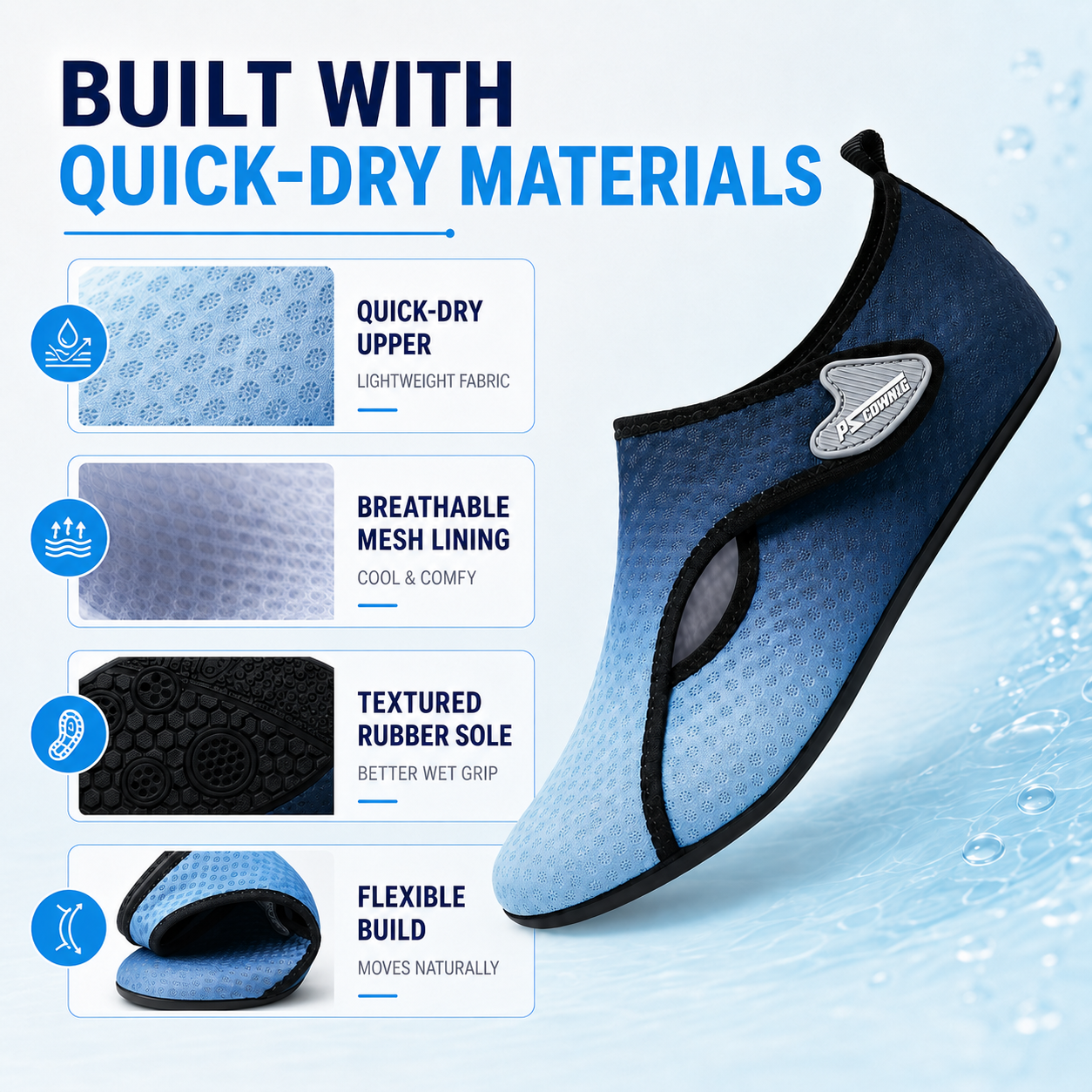 Celrien | Tidalgrip Anti-Slip Aquatic Sock Shoe