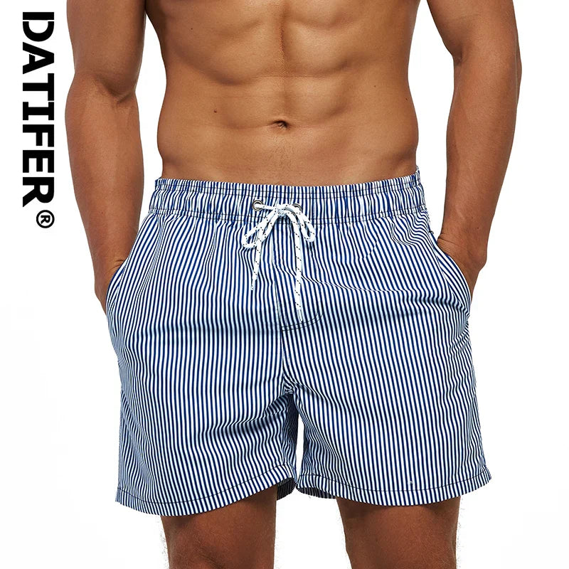 Men's swim trunks with quick-dry fabric and secure pockets