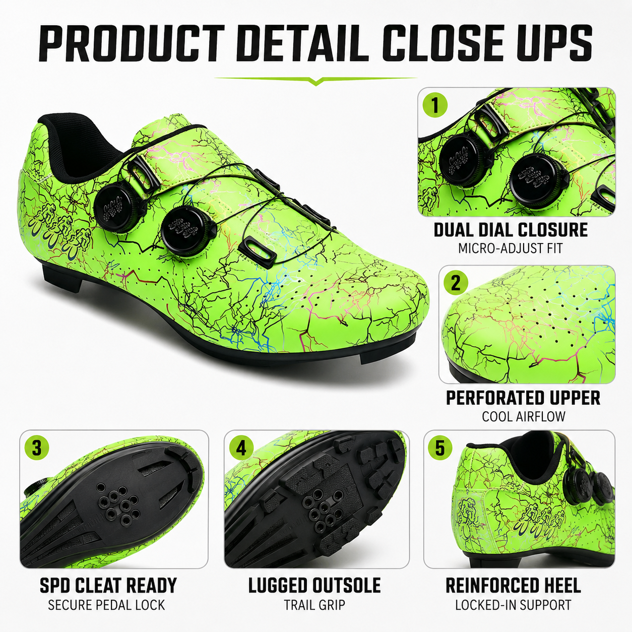 Celrien | Tracknix SPD-Compatible Mountain Bike Cycling Shoe