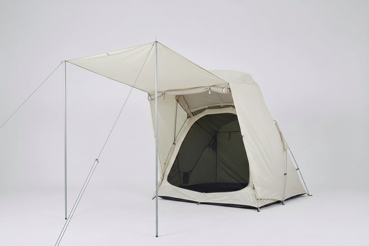 Rear tent for SUV hatchback with water-resistant awning for camping