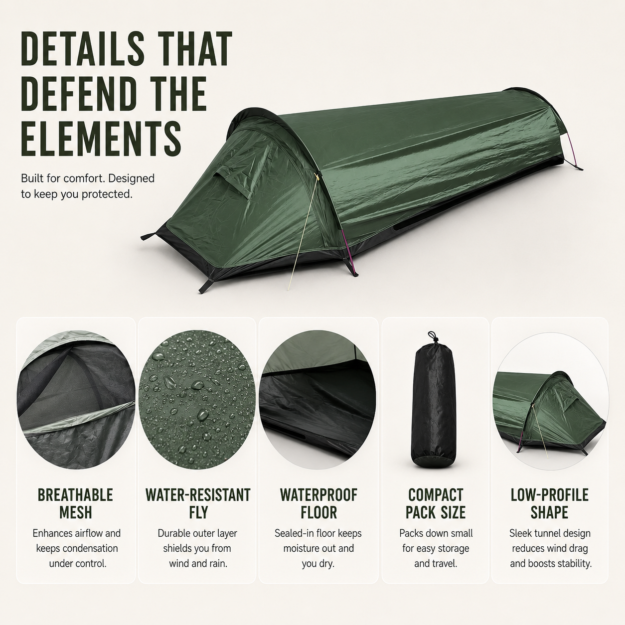 Celrien | TrailLumen Single Person Tunnel Tent