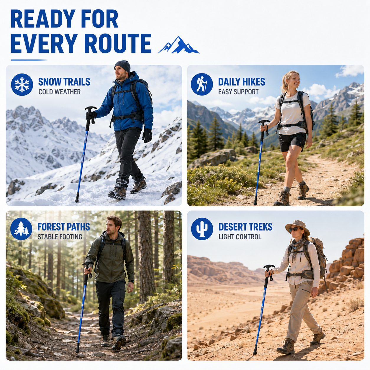 Celrien | Trailara Foldable Telescopic Trekking Pole