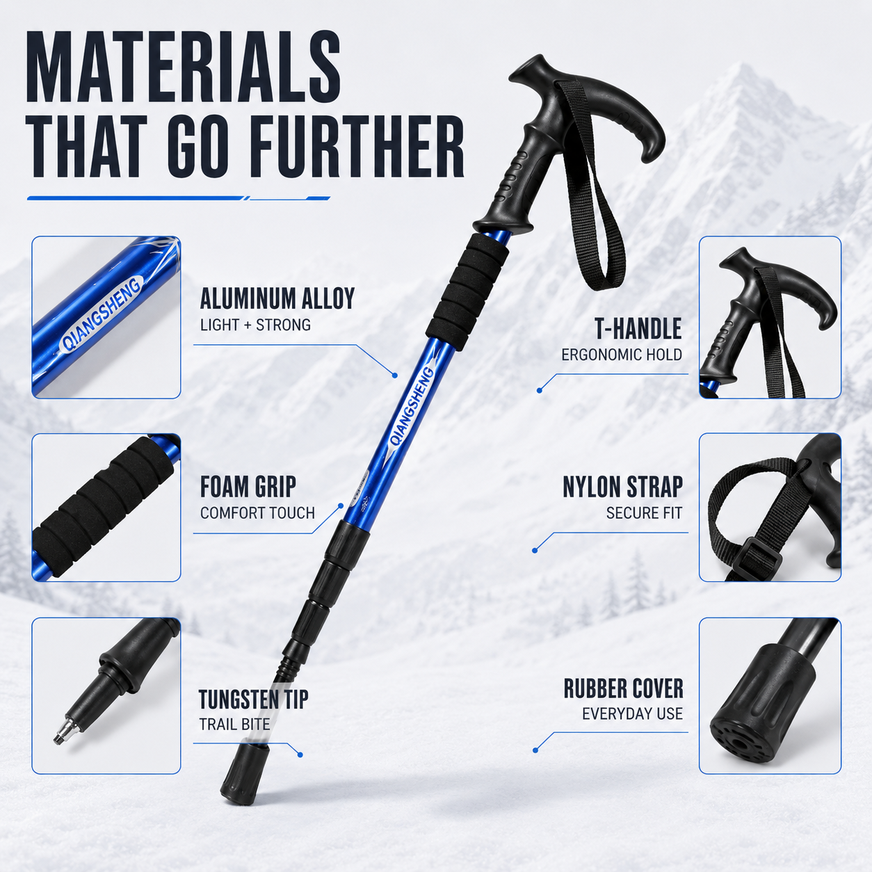 Celrien | Trailara Foldable Telescopic Trekking Pole