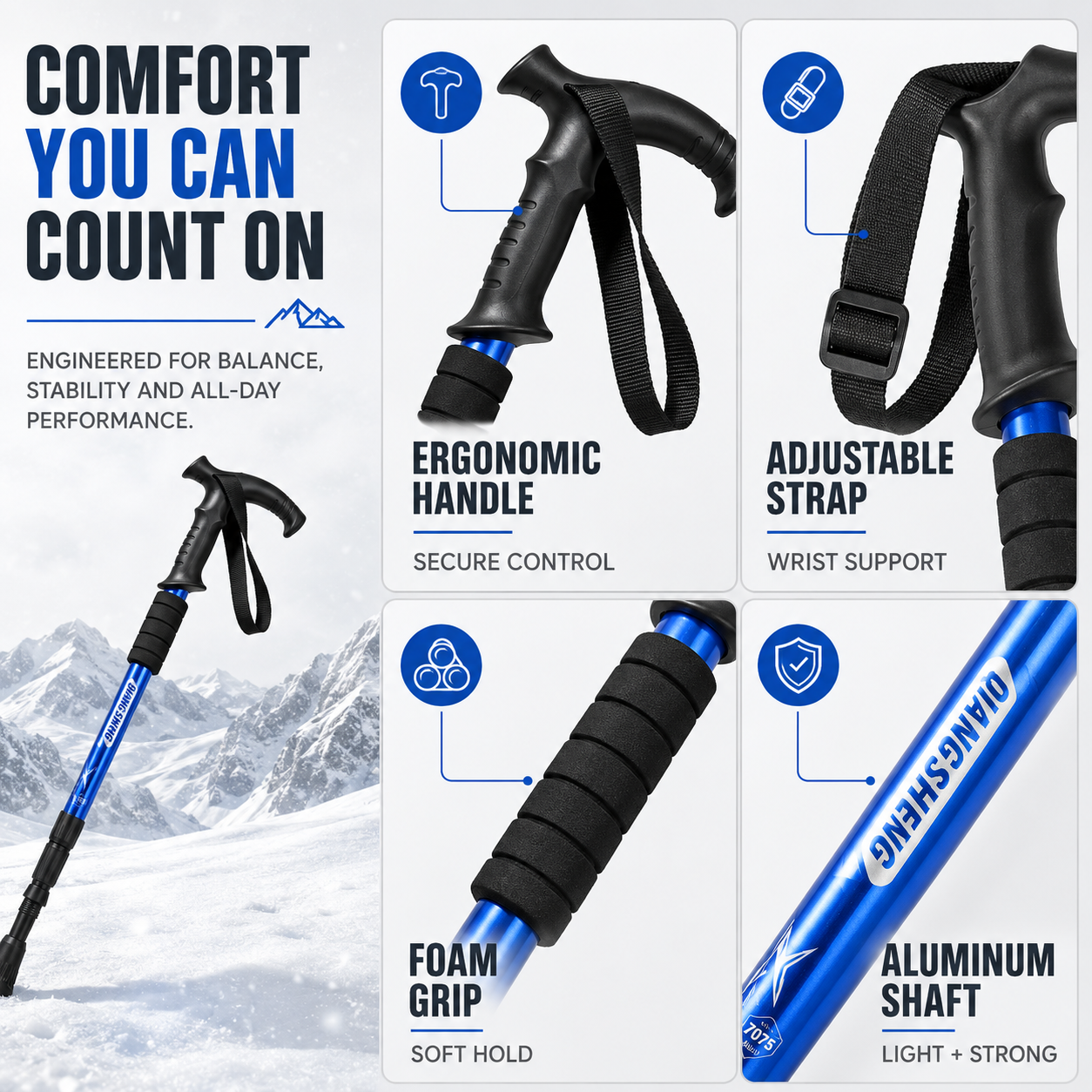 Celrien | Trailara Foldable Telescopic Trekking Pole