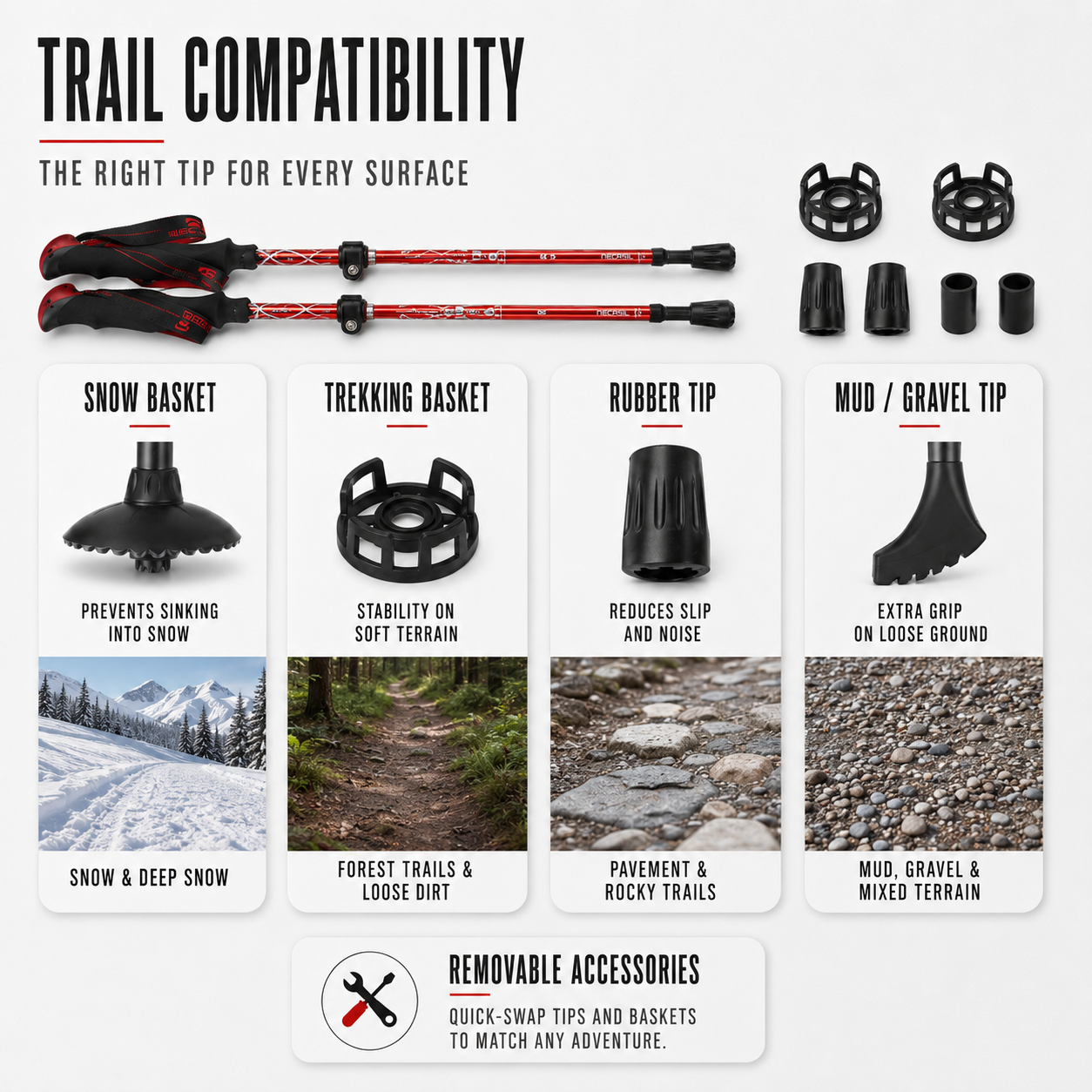 Celrien | Trailix Foldable Telescopic Trekking Poles