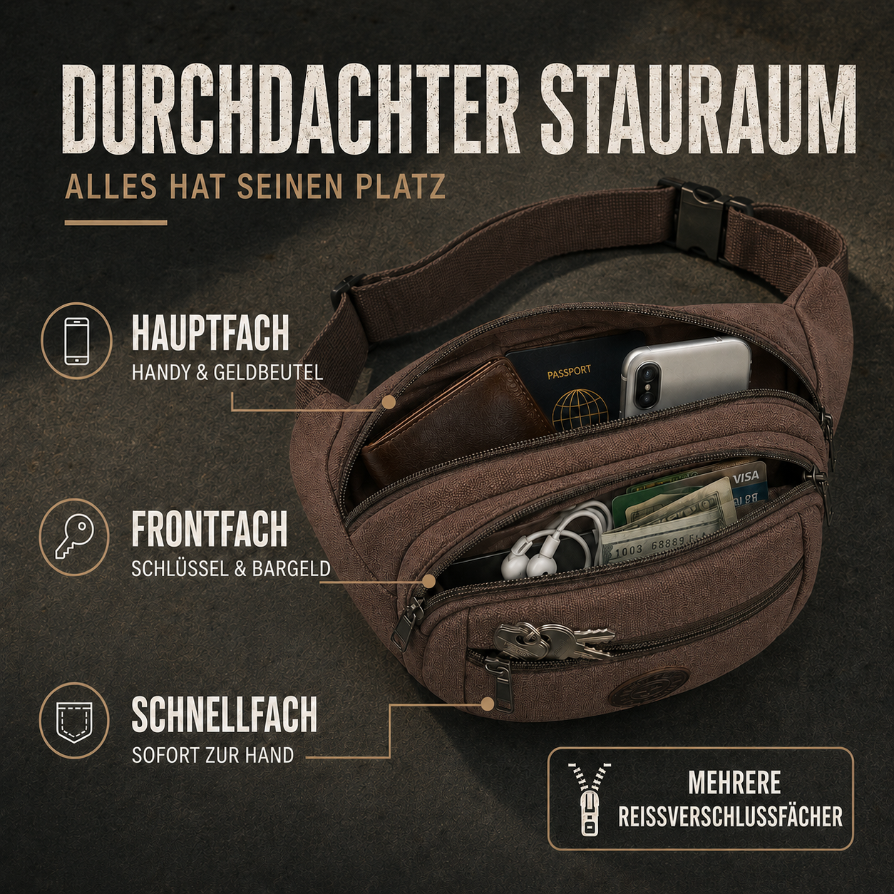 Celrien | Trailridge Lightweight Polyester Waist Bag