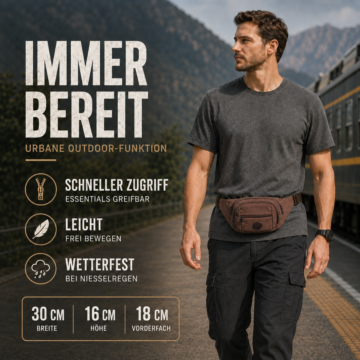 Celrien | Trailridge Lightweight Polyester Waist Bag