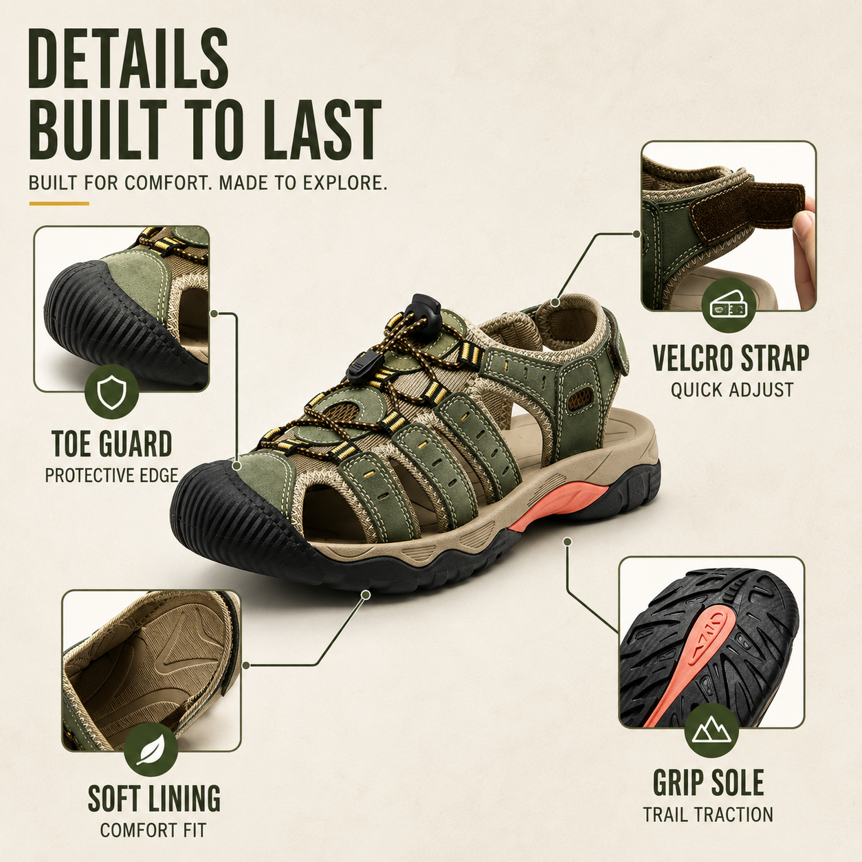 Celrien | Trailsole Breathable Open-Toe Hiking Sandal