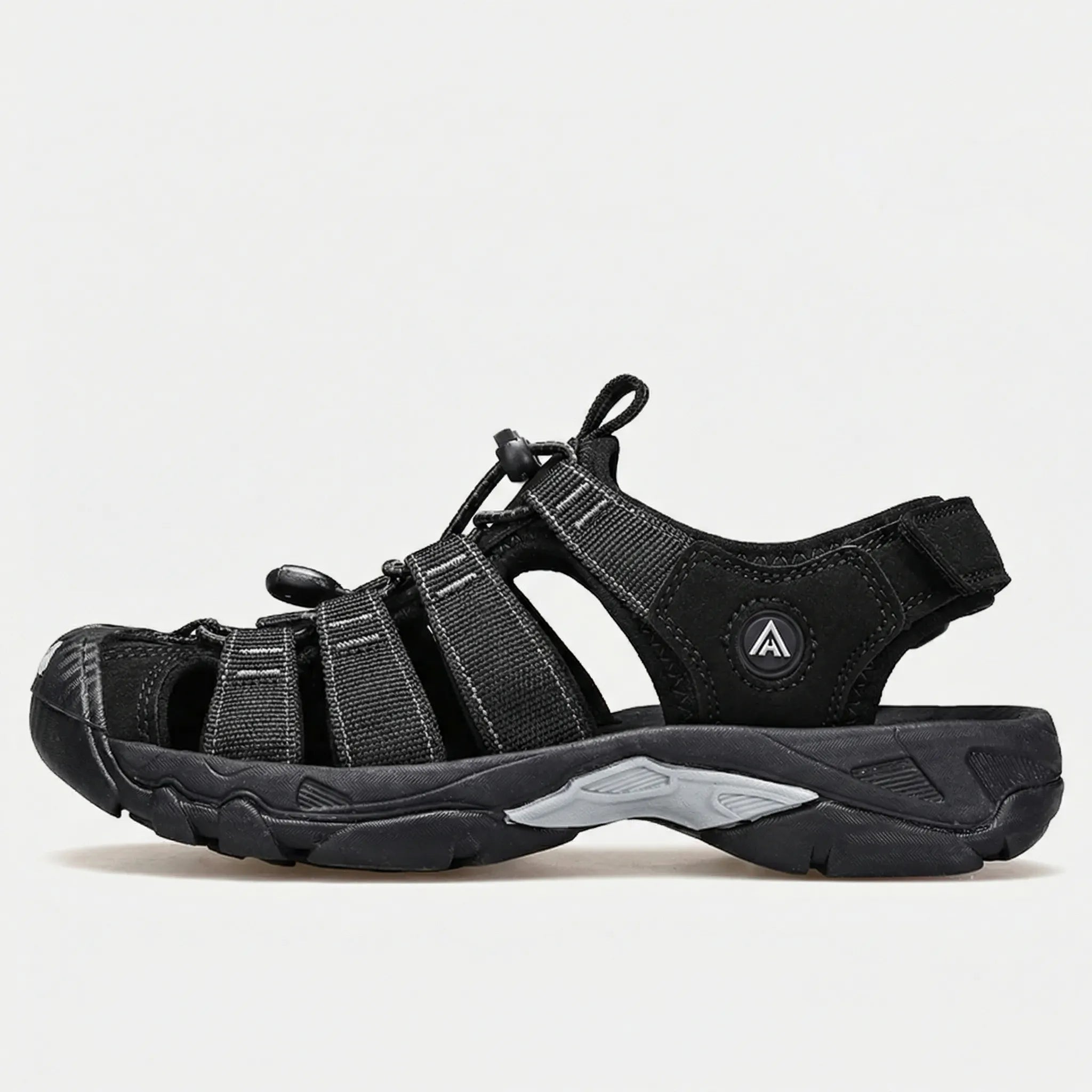 Men's breathable hiking sandal with open-toe design and water-ready construction
