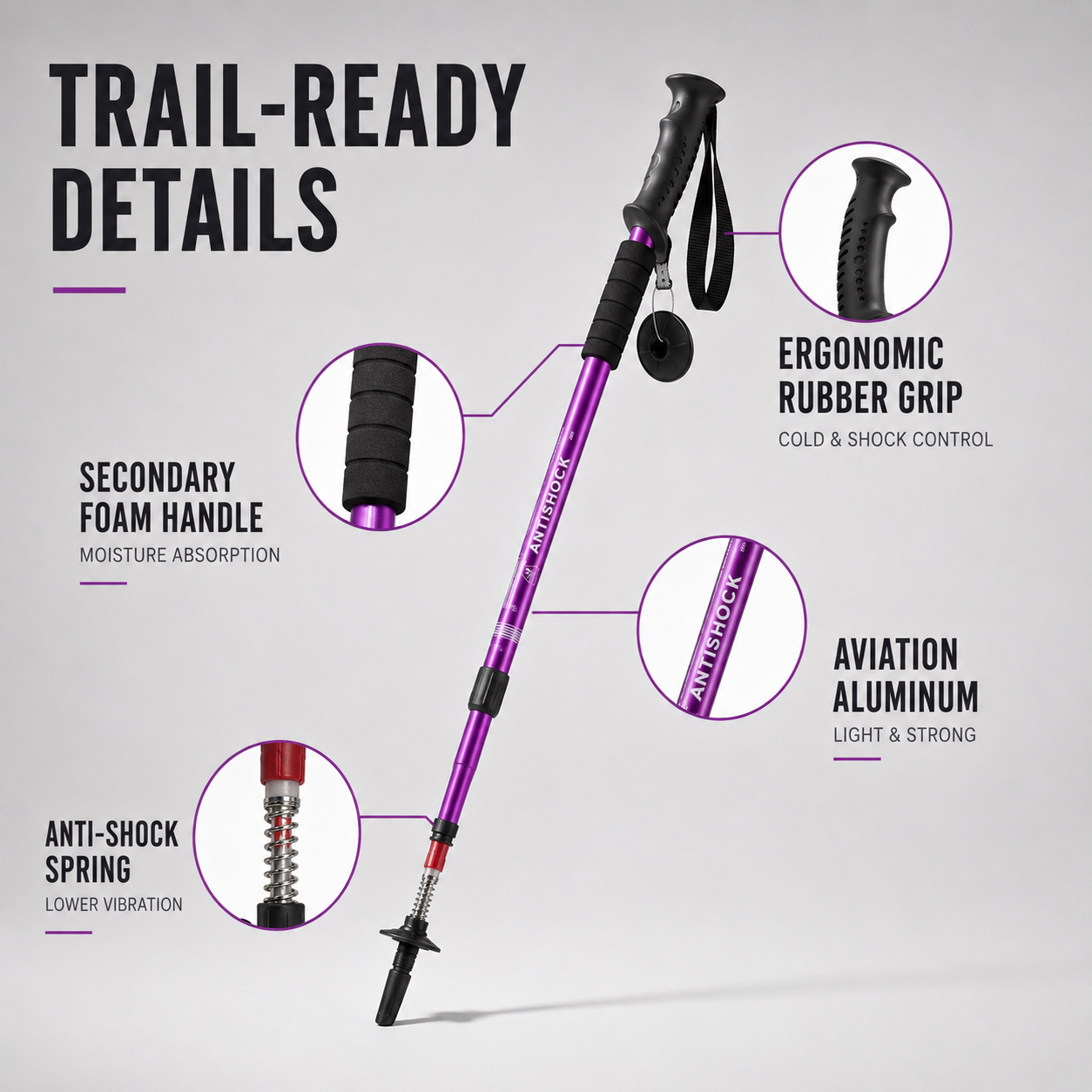 Celrien | Trailverge Lightweight Collapsible Trekking Pole