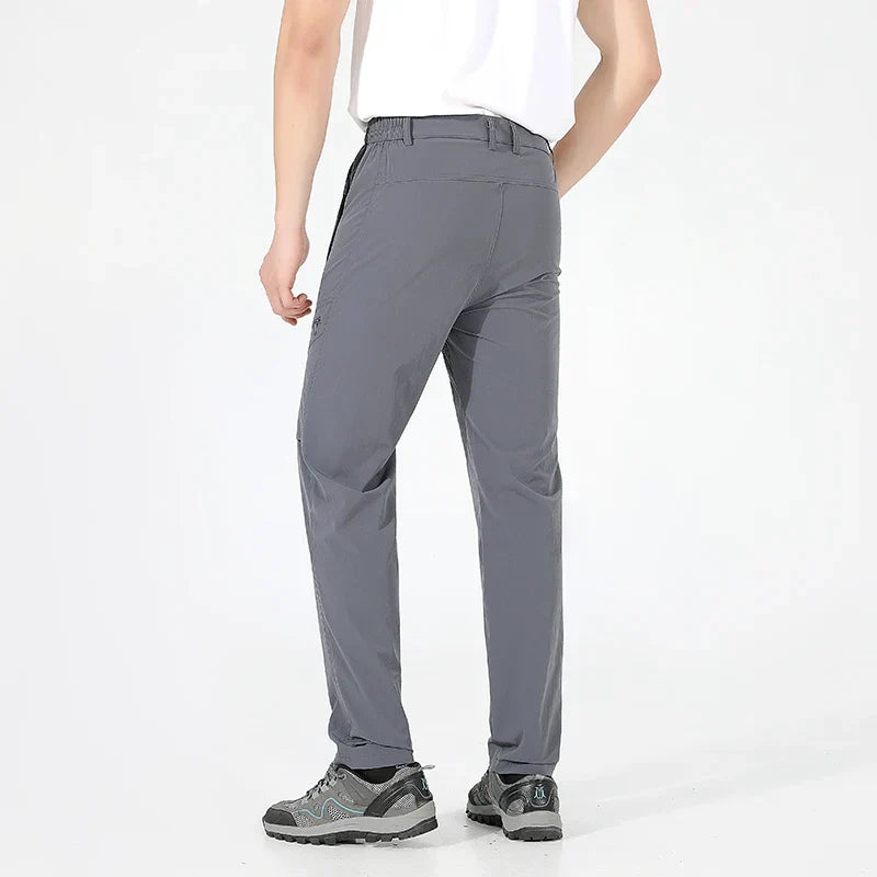 Men's hiking pants with four-way stretch cargo pockets quick-drying