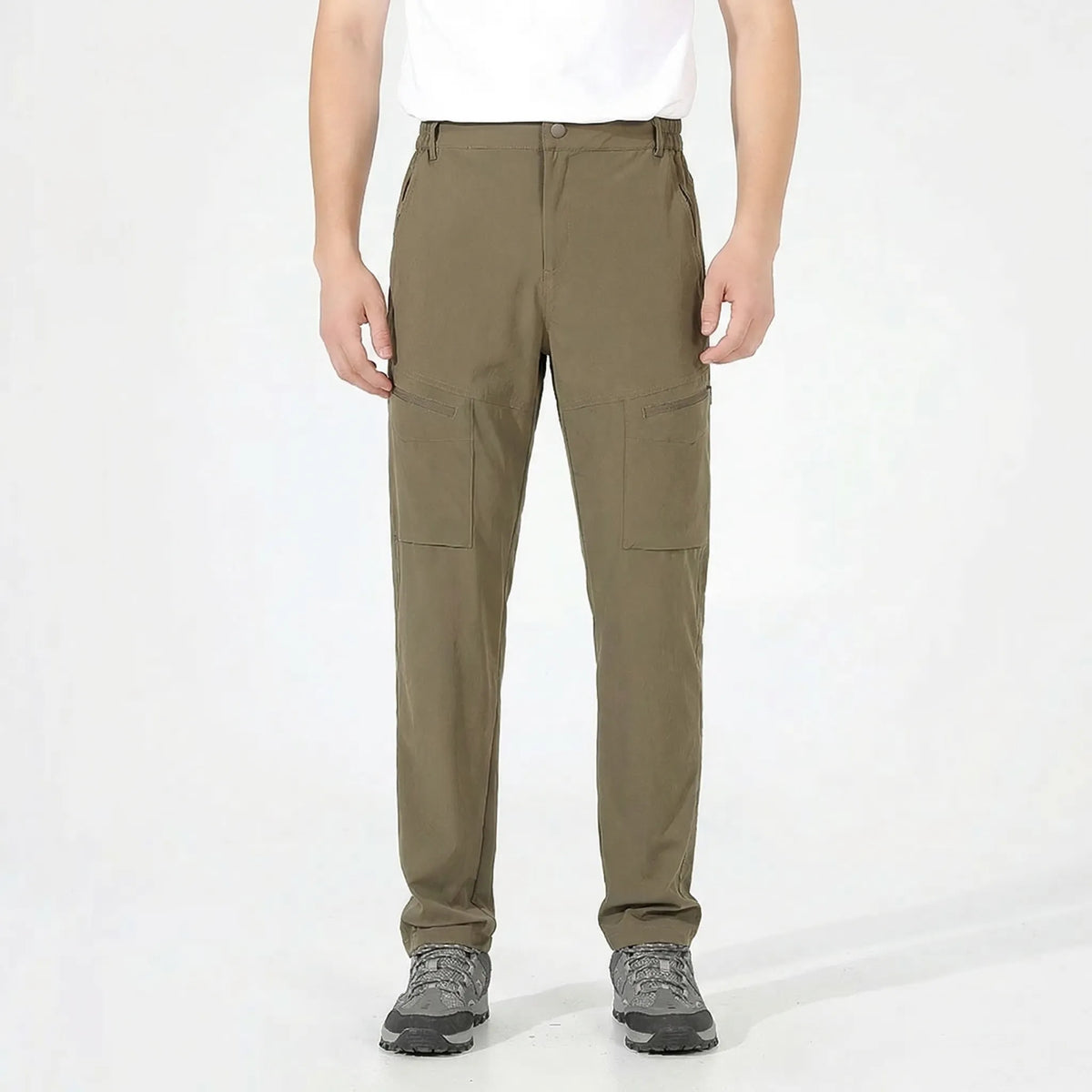 Men's hiking pants with four-way stretch cargo pockets quick-drying