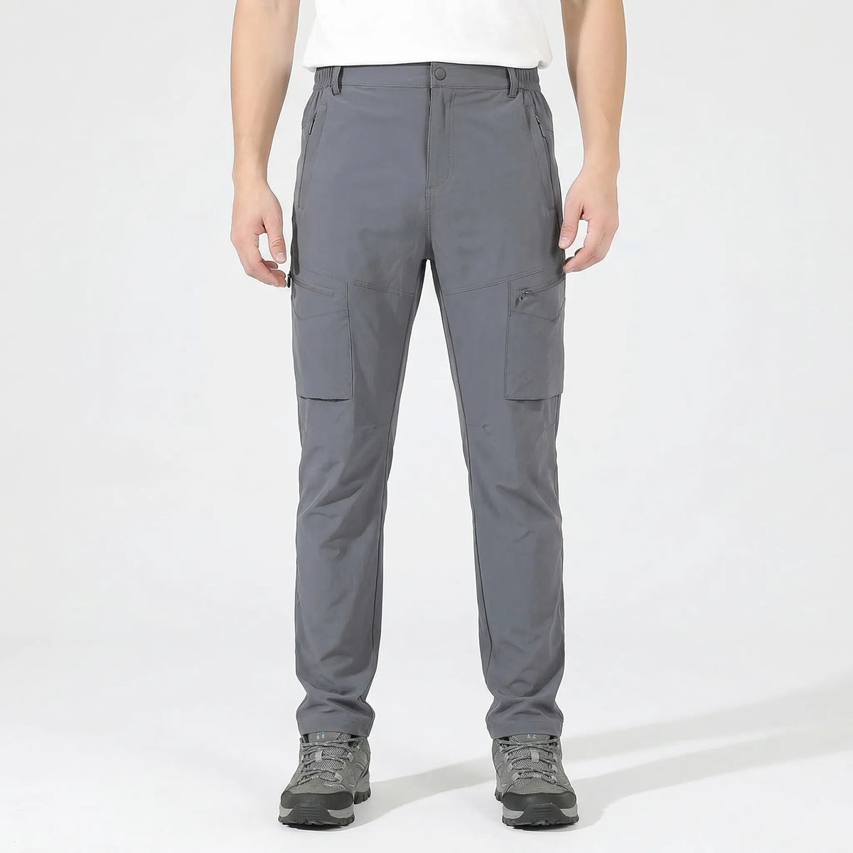 Men's hiking pants with four-way stretch cargo pockets quick-drying