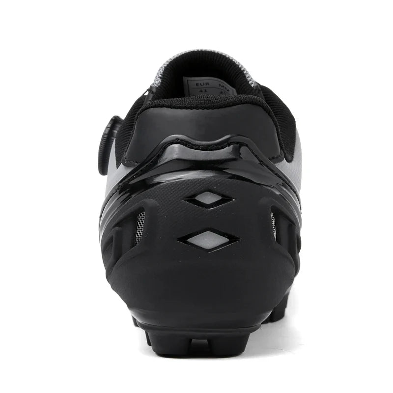 MTB cycling shoes with rotary dial closure and SPD cleat compatibility