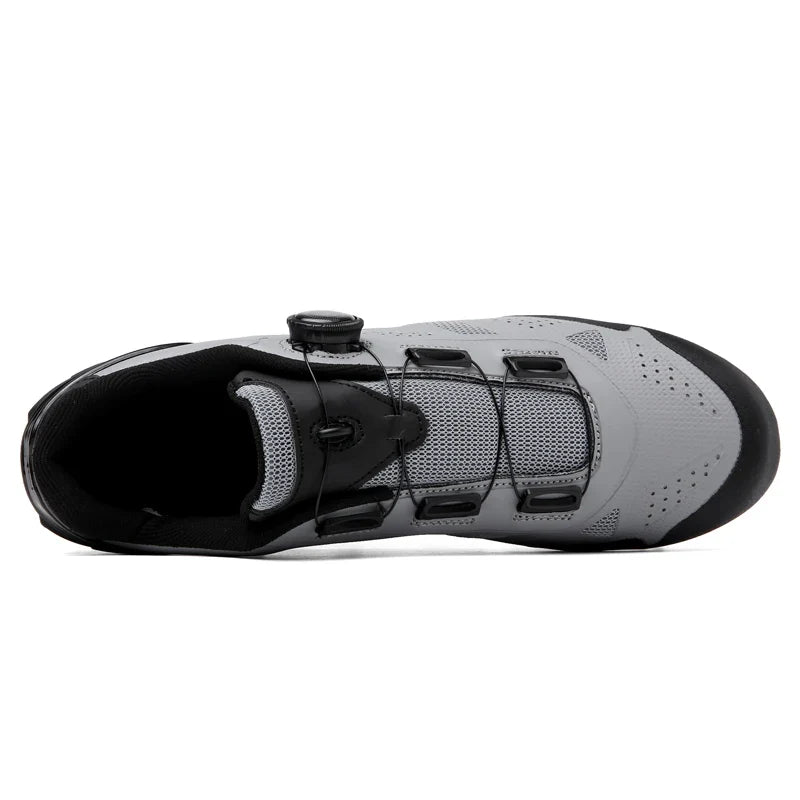 MTB cycling shoes with rotary dial closure and SPD cleat compatibility