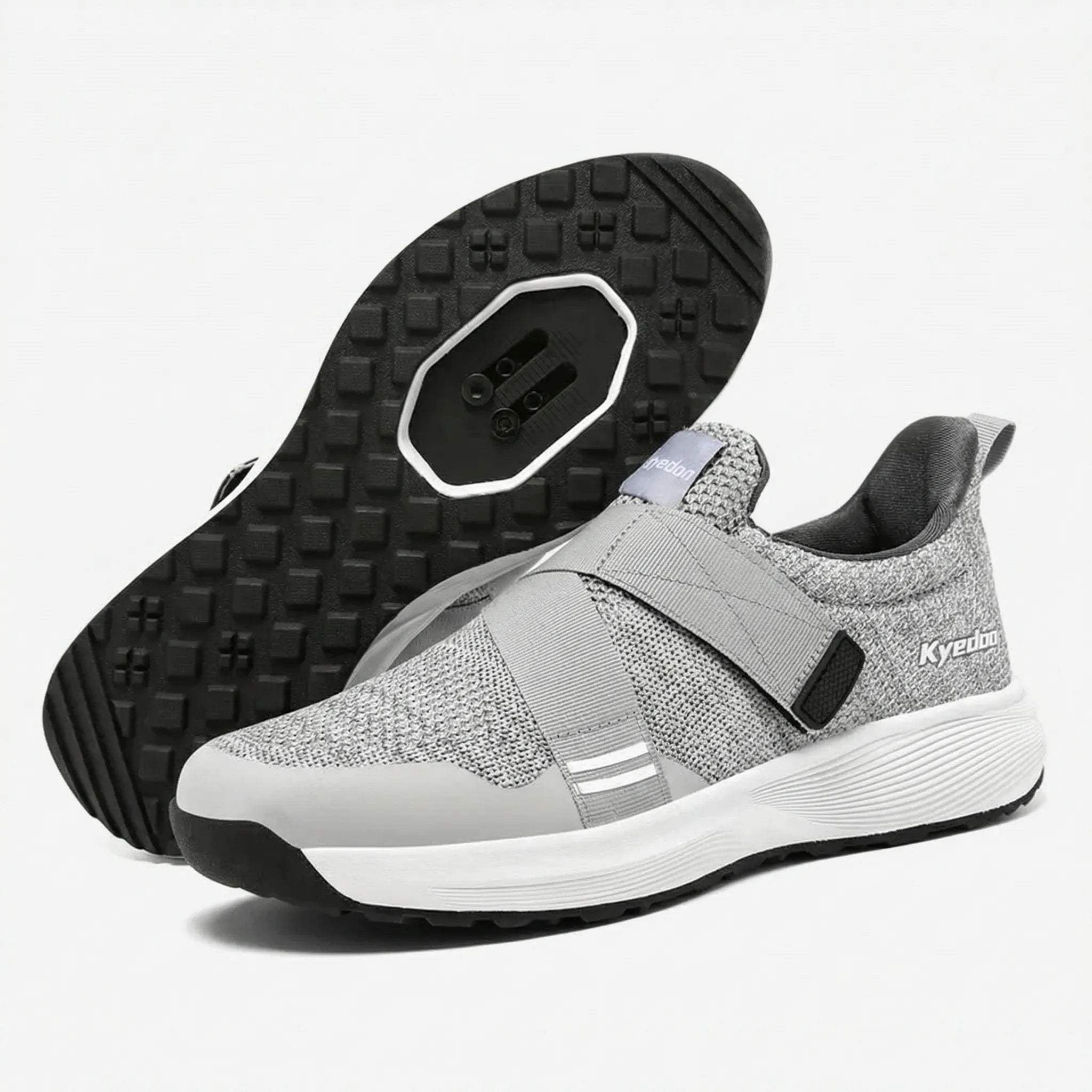 Men's flat pedal MTB cycling shoe with breathable woven upper