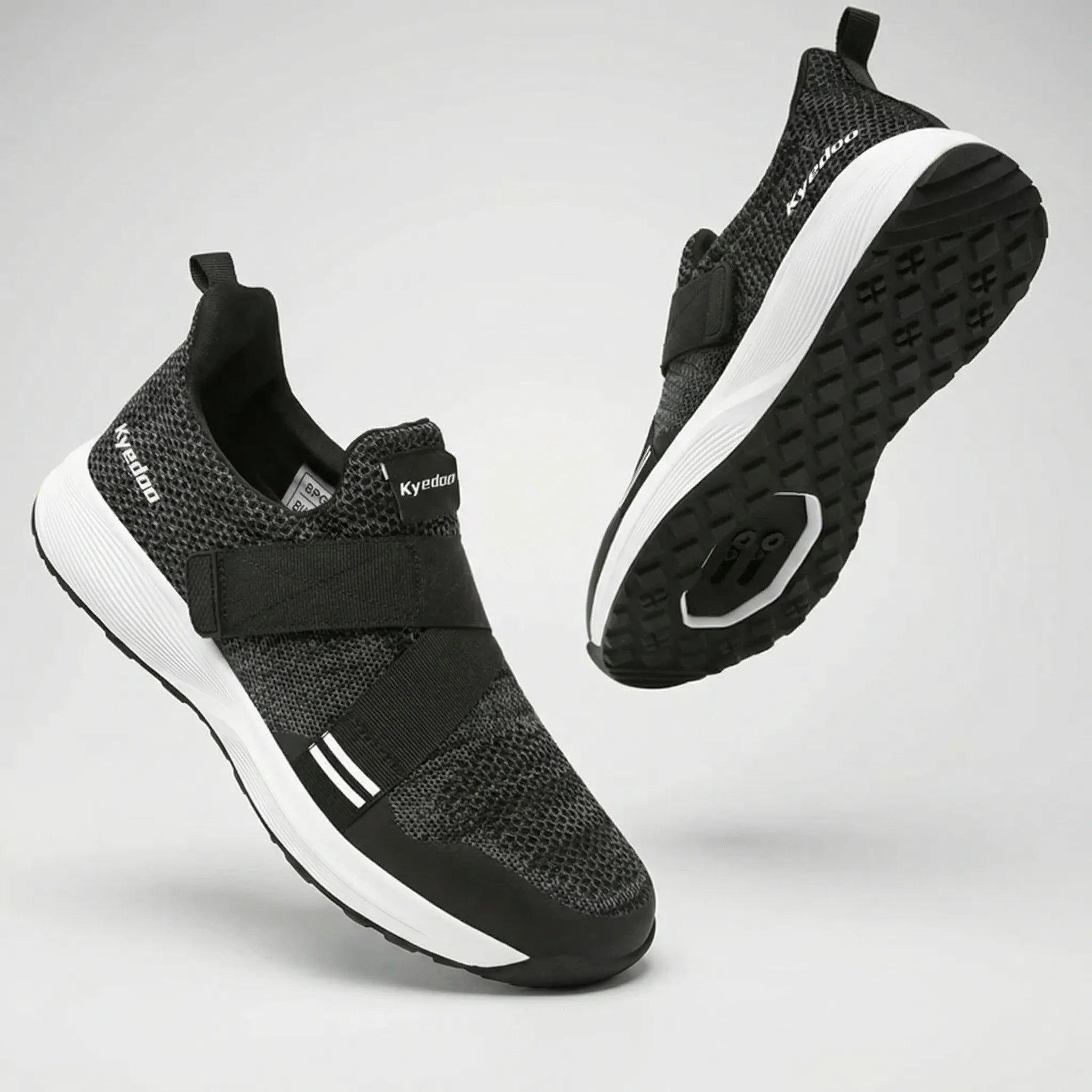 Men's flat pedal MTB cycling shoe with breathable woven upper