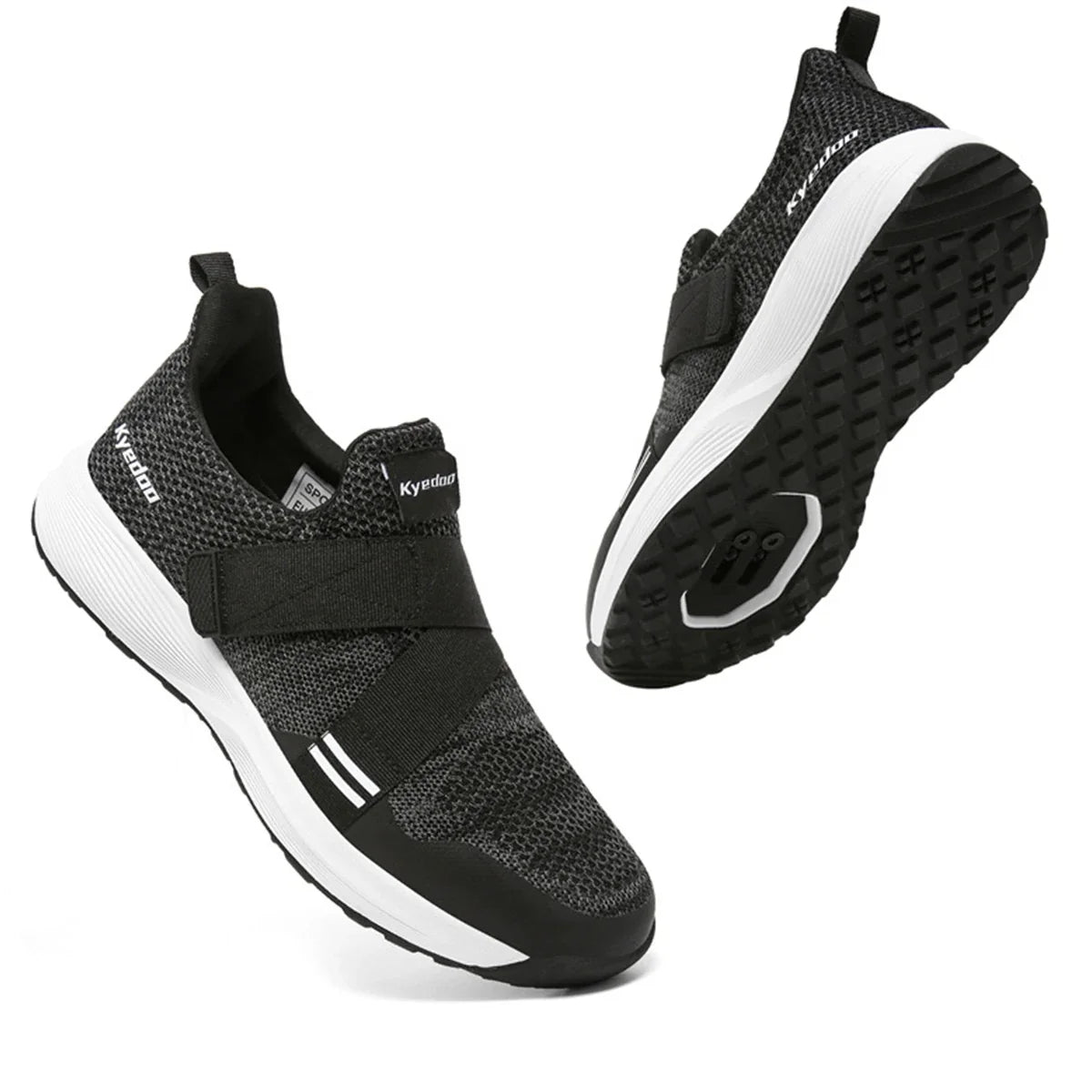 Men's flat pedal MTB cycling shoe with breathable woven upper