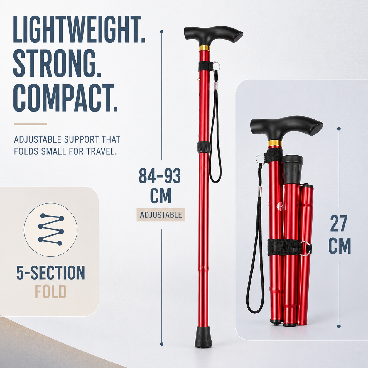 Celrien | Treklinx Five Section Folding Trekking Pole