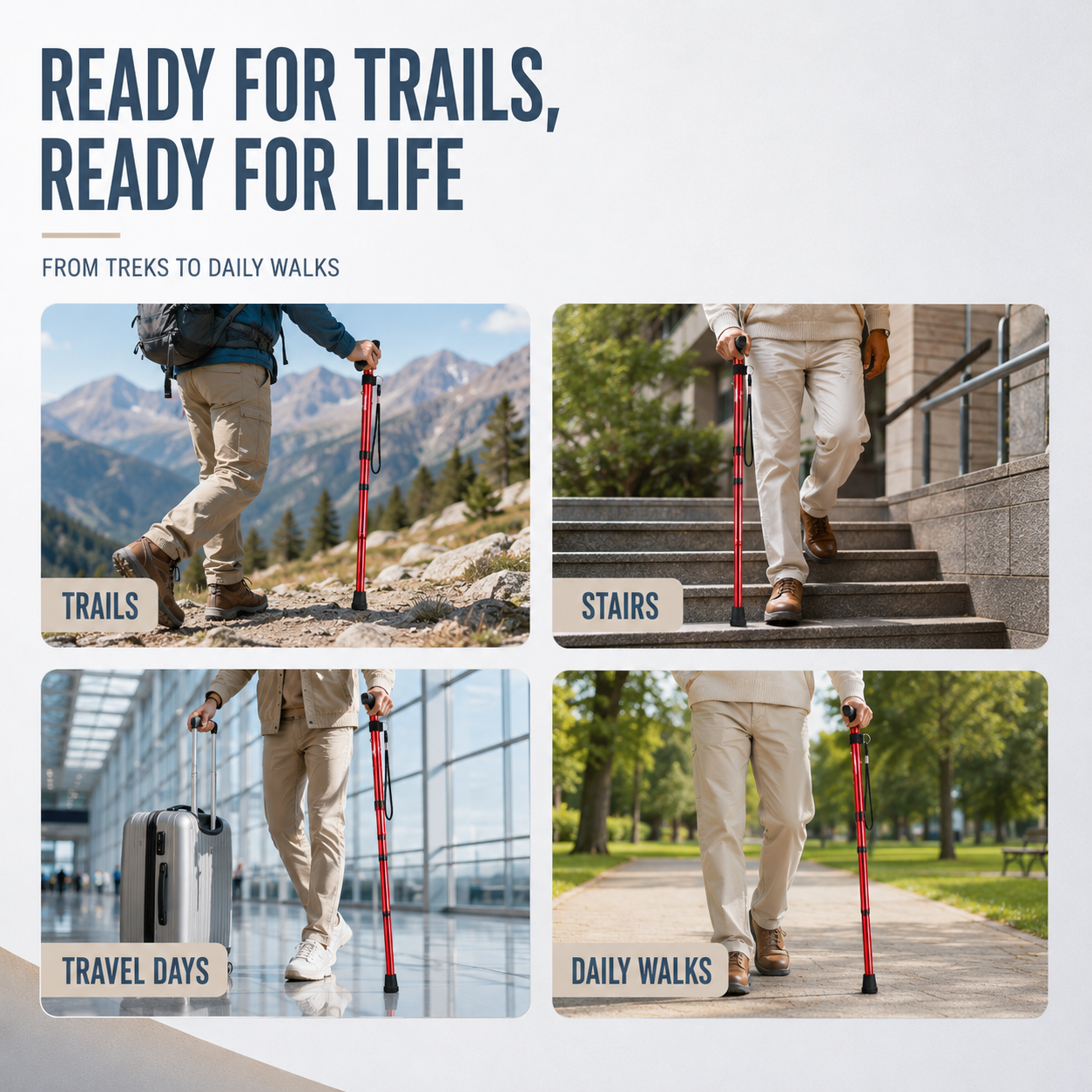 Celrien | Treklinx Five Section Folding Trekking Pole