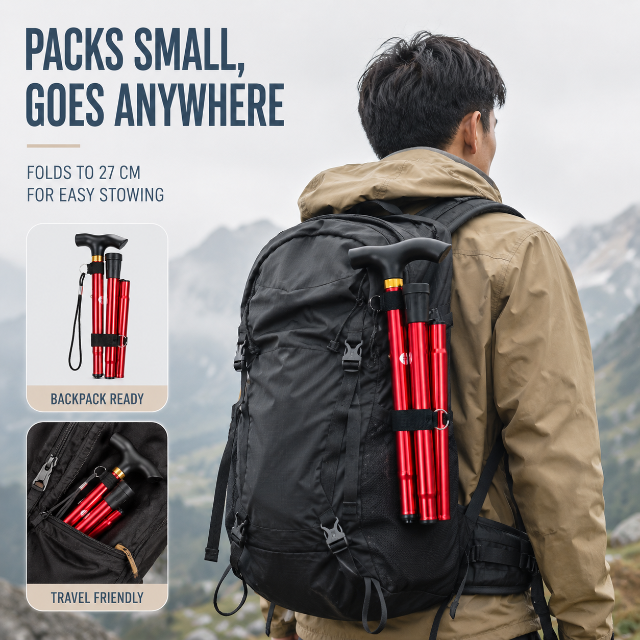 Celrien | Treklinx Five Section Folding Trekking Pole