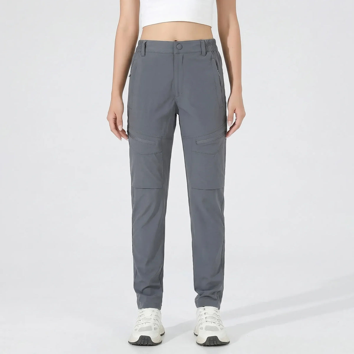 Women's hiking pants with four-way stretch, water-repellent cargo design