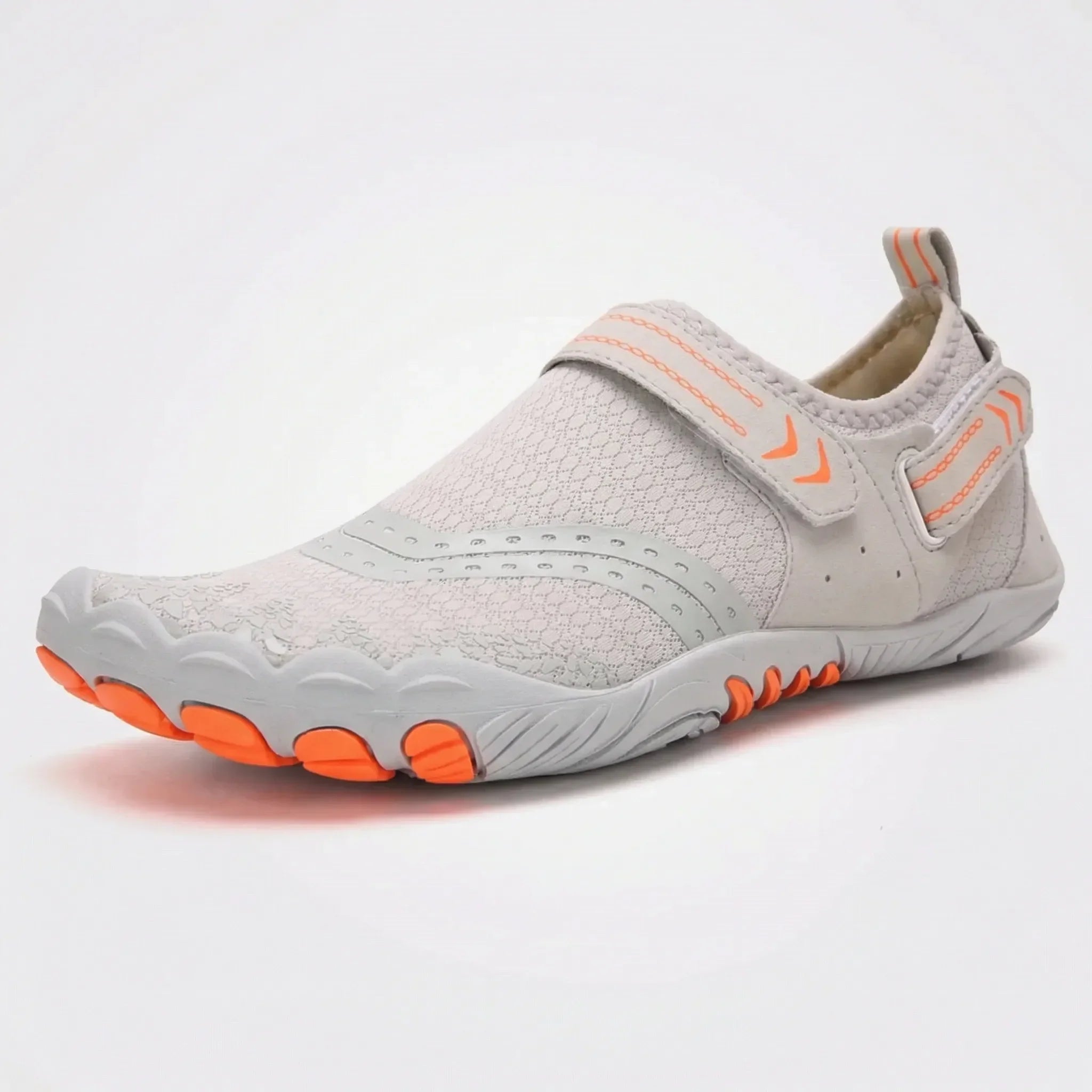Unisex water shoes with breathable mesh upper and non-slip treaded sole