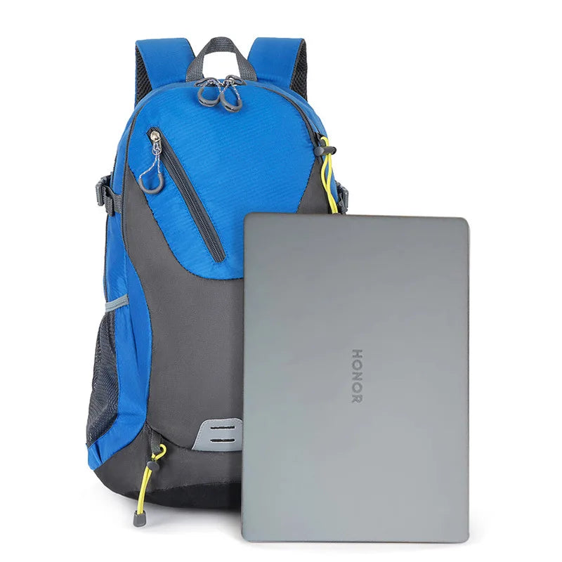 40-liter water-resistant hiking backpack with padded shoulder straps