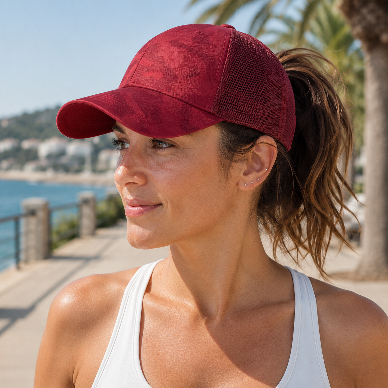 Celrien | Tresvia Women's Baseball Cap with Ponytail Opening