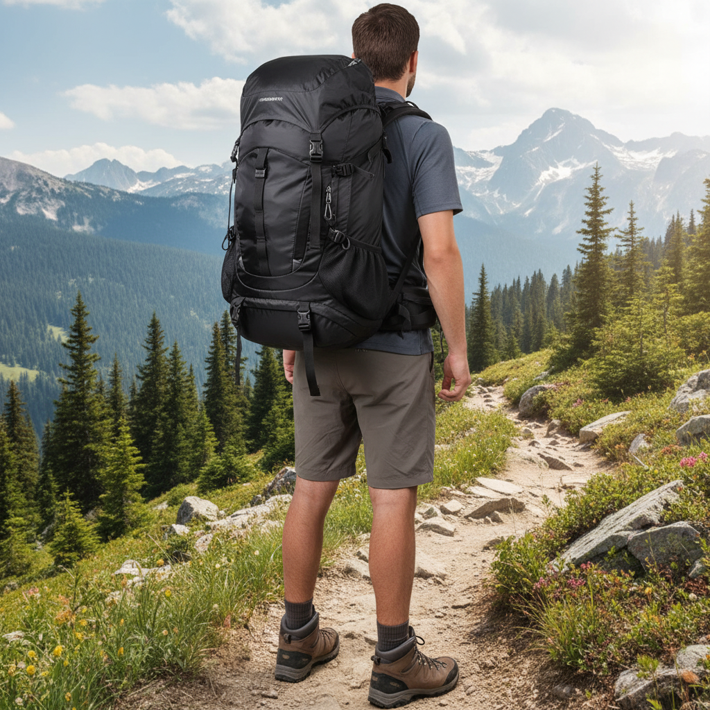 Lightweight waterproof foldable daypack with padded shoulder straps