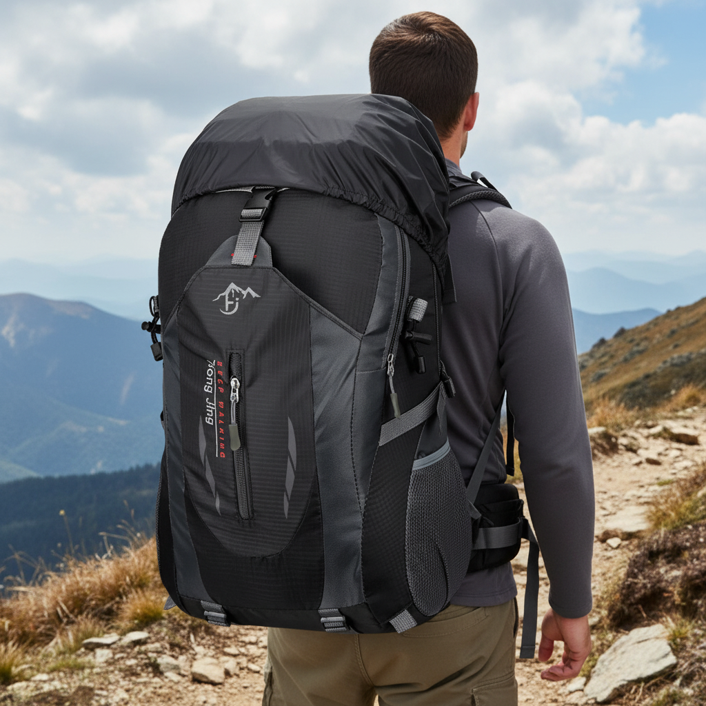 Lightweight waterproof foldable daypack with padded shoulder straps