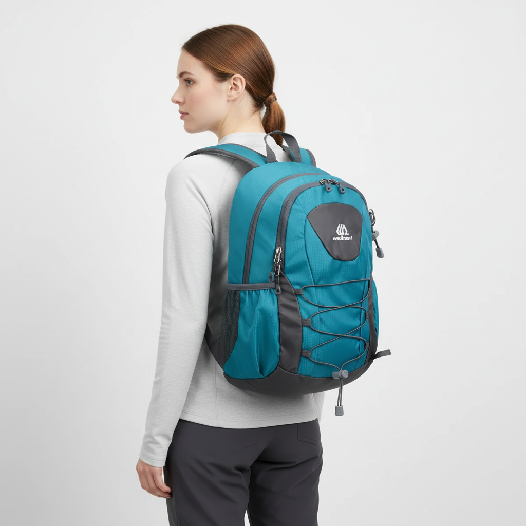 Ultralight day pack backpack with bungee storage system