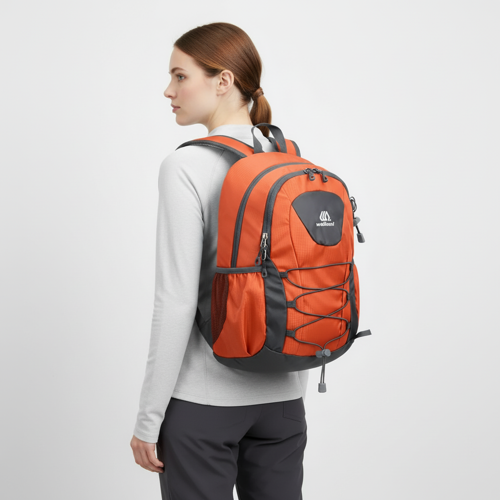 Ultralight day pack backpack with bungee storage system