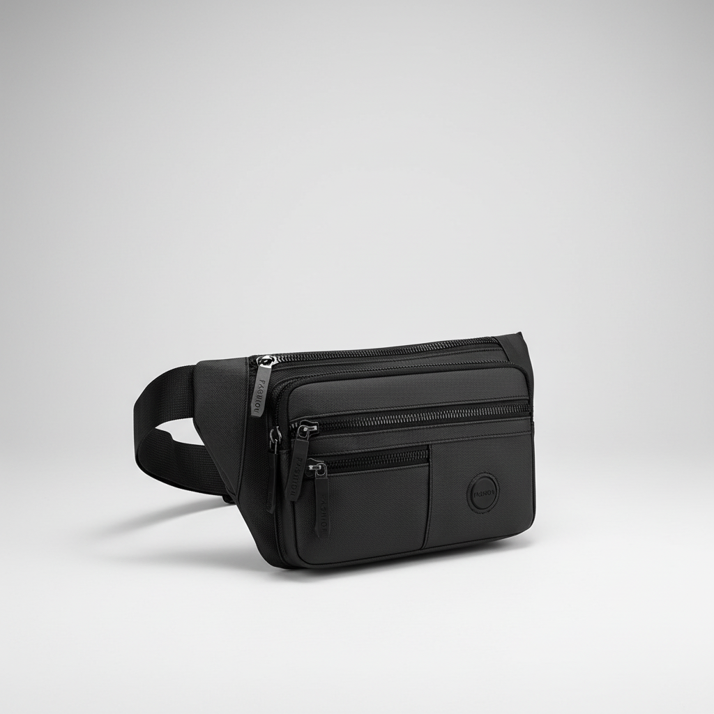 Shoulder bags nylon waist pack with multiple compartments adjustable strap