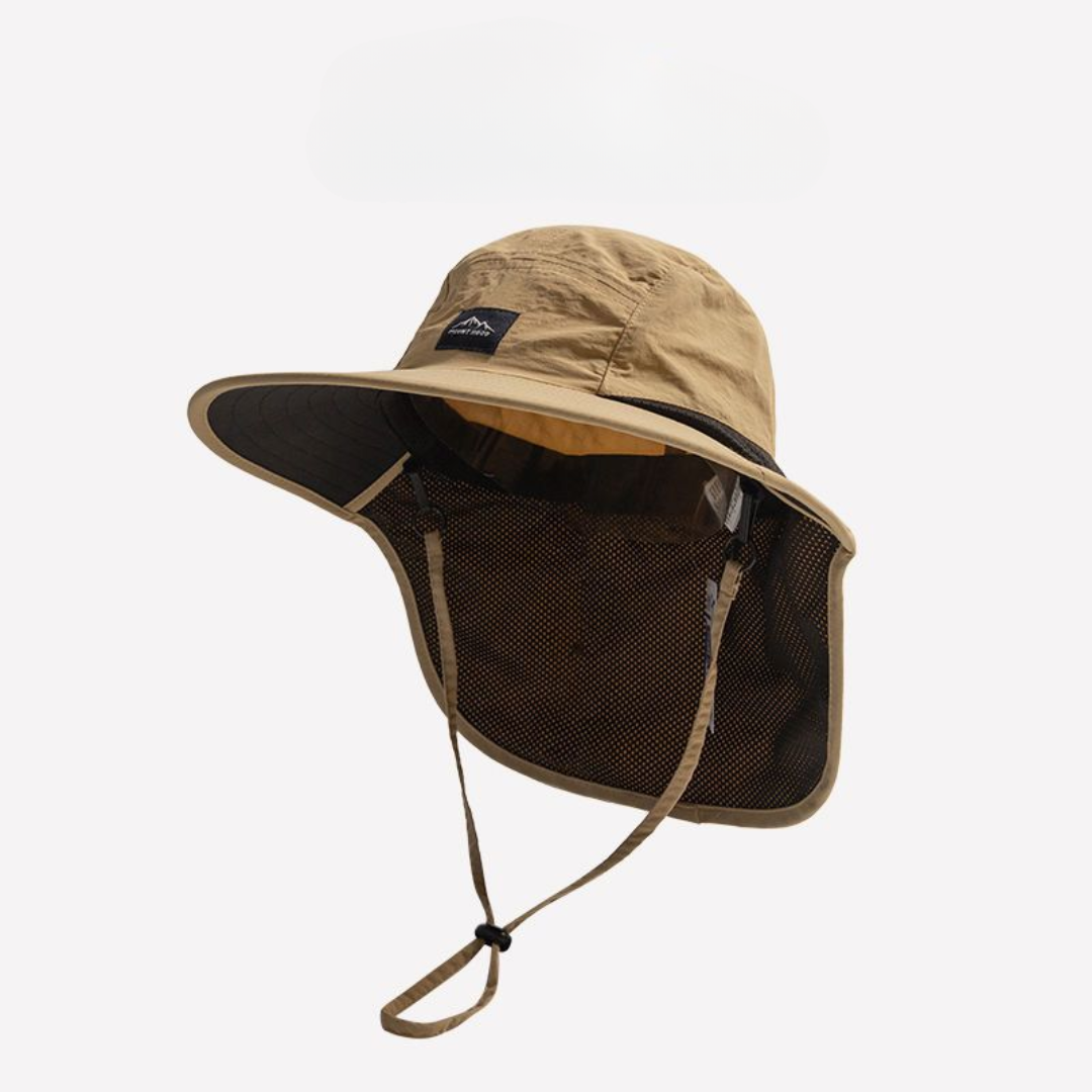 Celrien | Brimveil Wide-Brim Sun Hat With Neck Flap