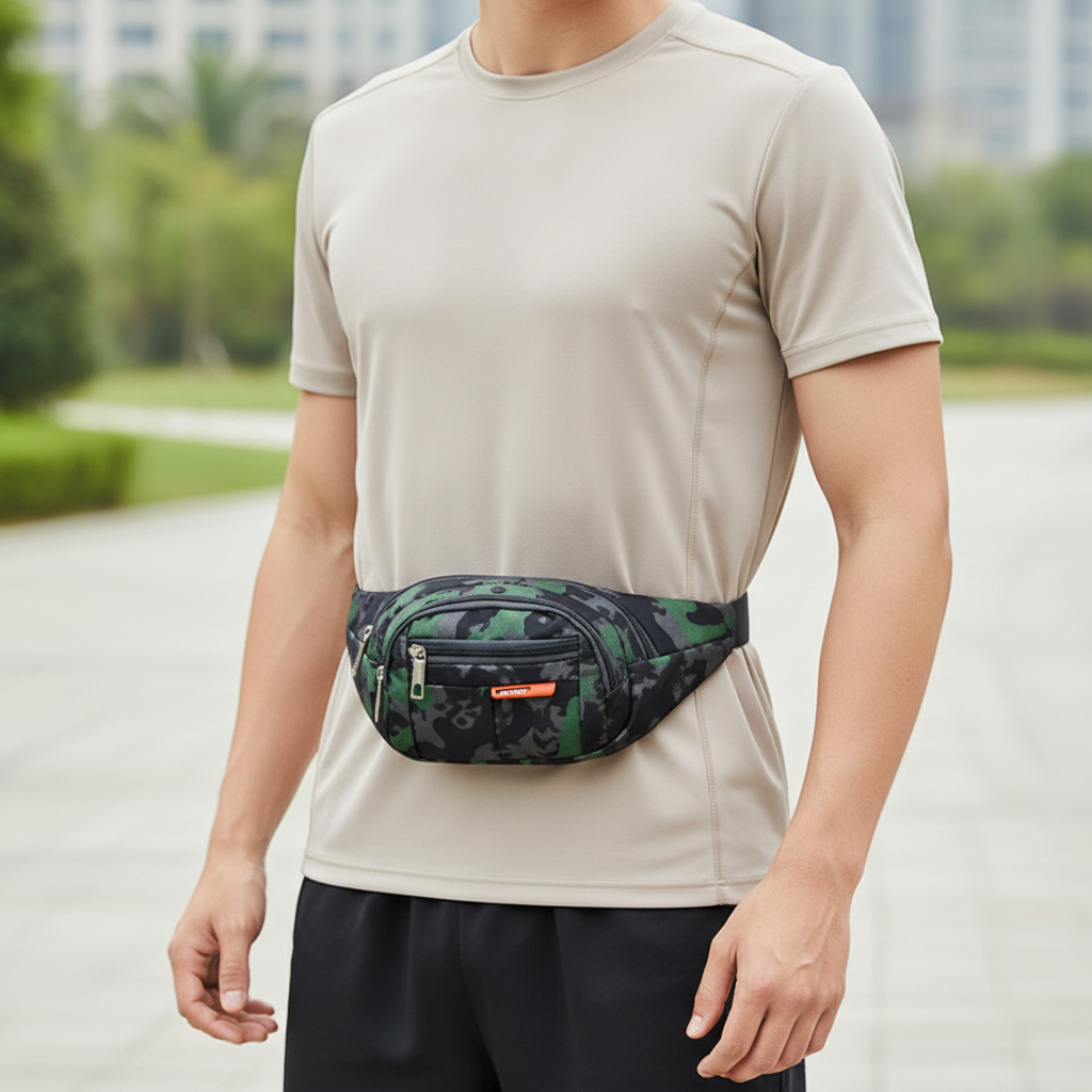 Shoulder bags camouflage nylon waist pack with adjustable strap