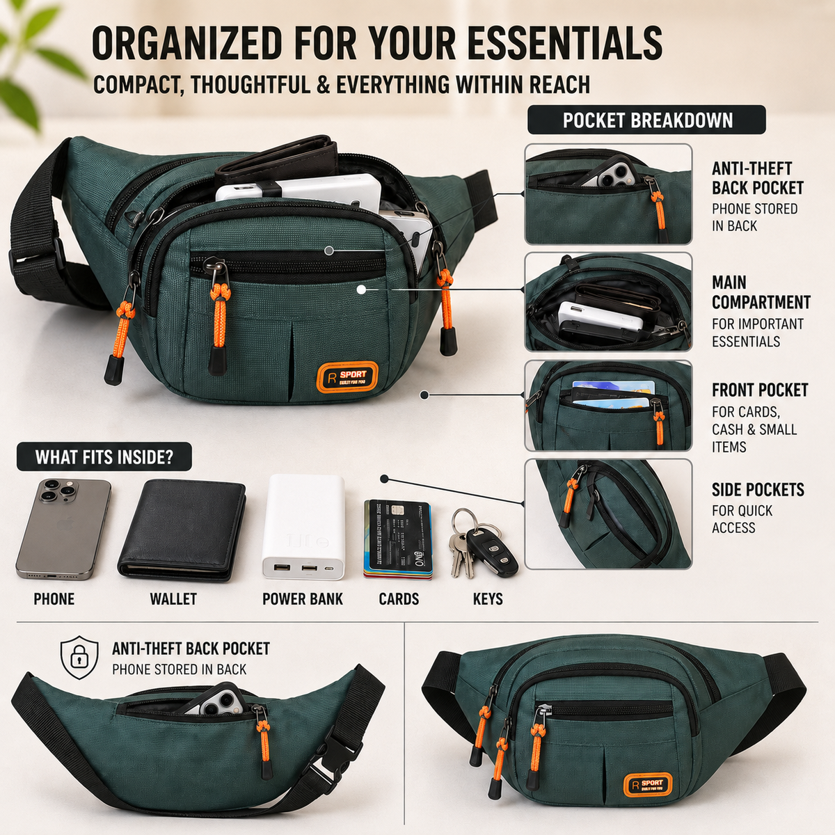 Celrien | Vaylax Water Resistant Waist Pack