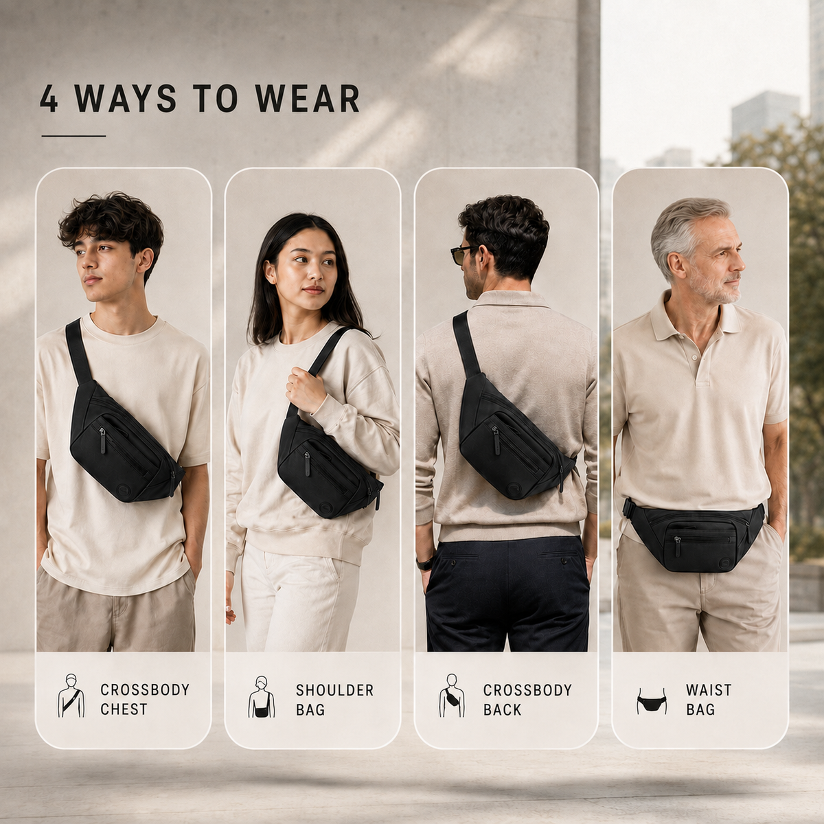 Celrien | Vaylon Waterproof Nylon Waist Pack