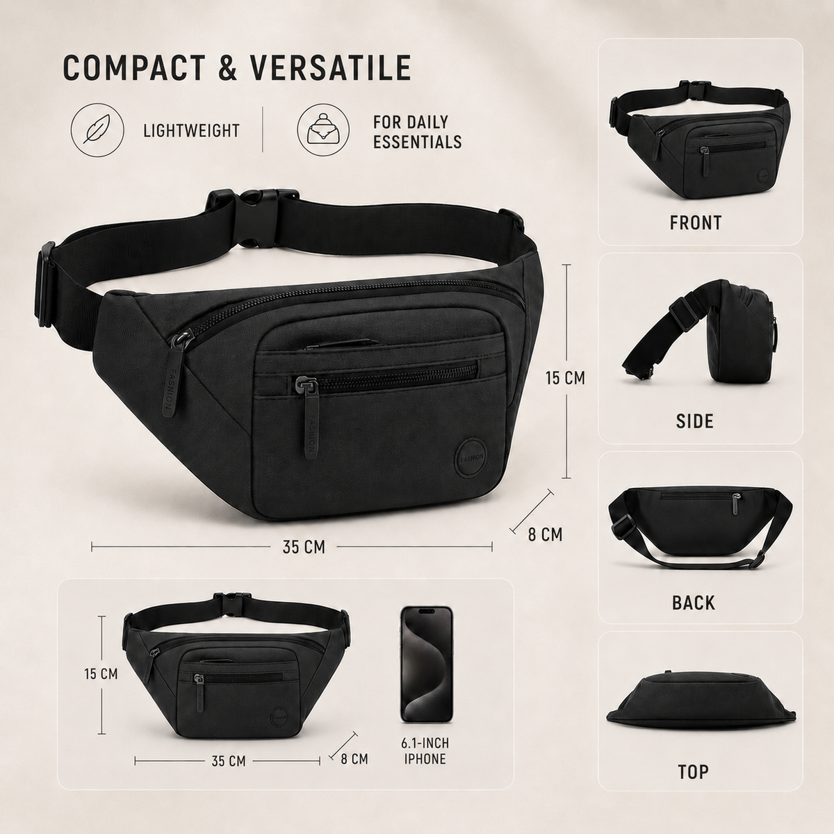 Celrien | Vaylon Waterproof Nylon Waist Pack