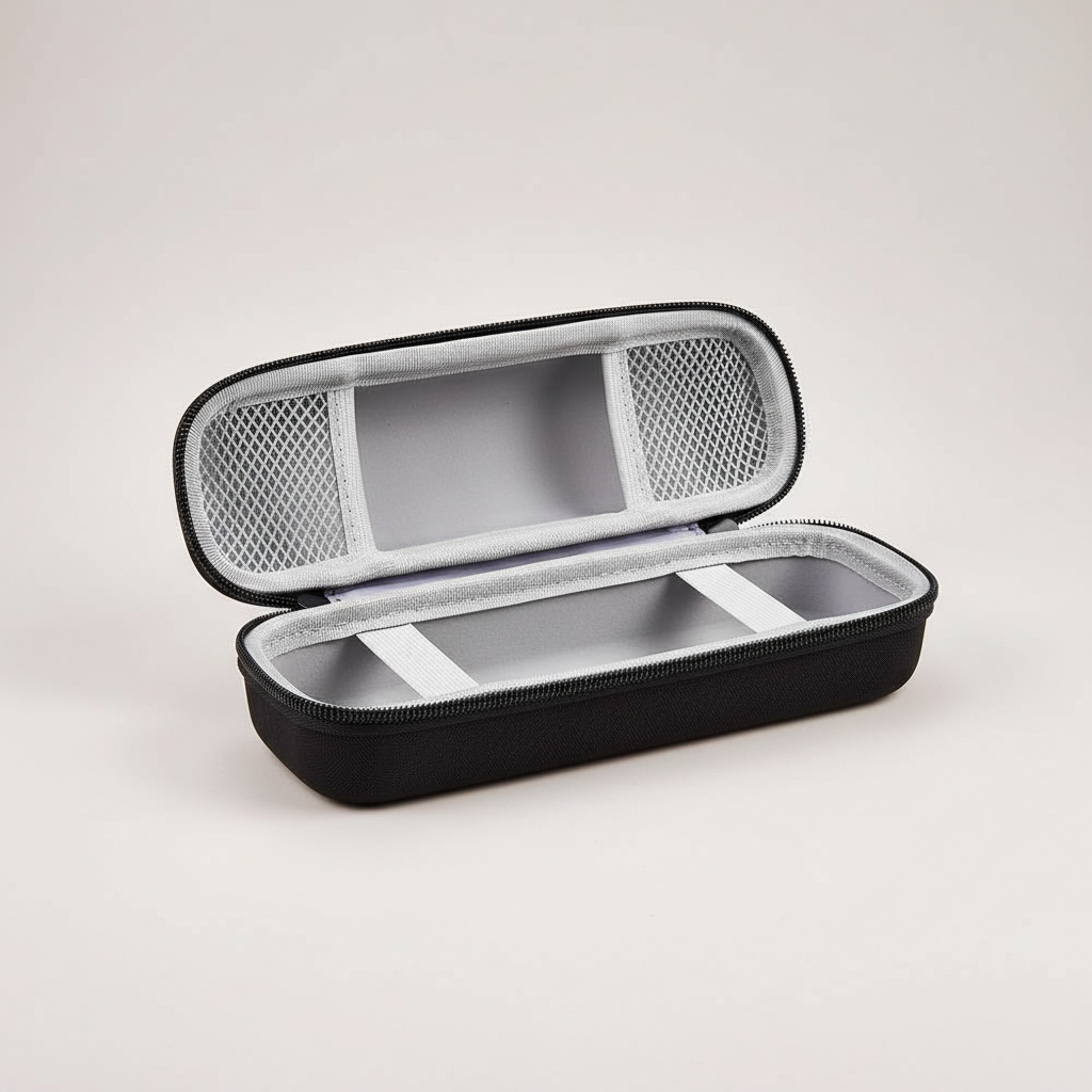 Travel accessories electric toothbrush hard shell case with compartments
