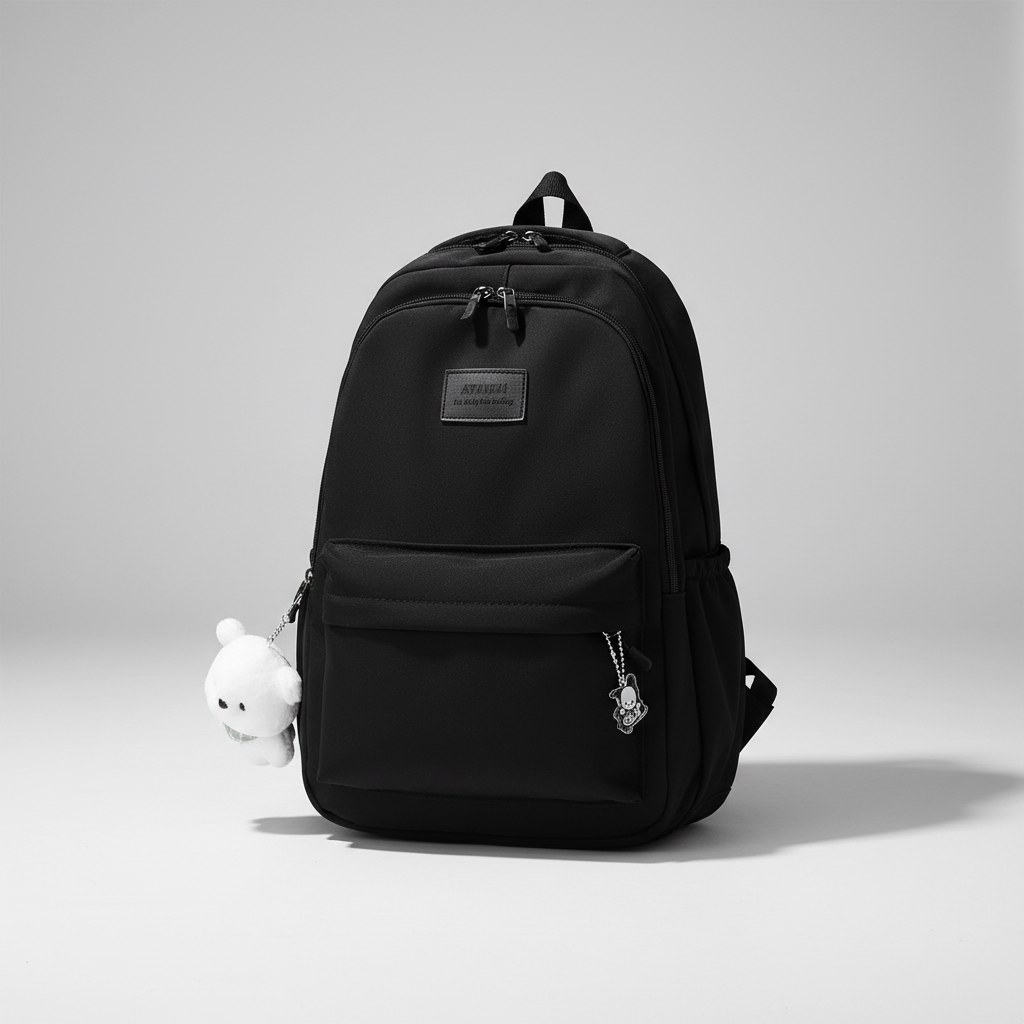 Large-capacity laptop backpack with padded compartment and ergonomic straps