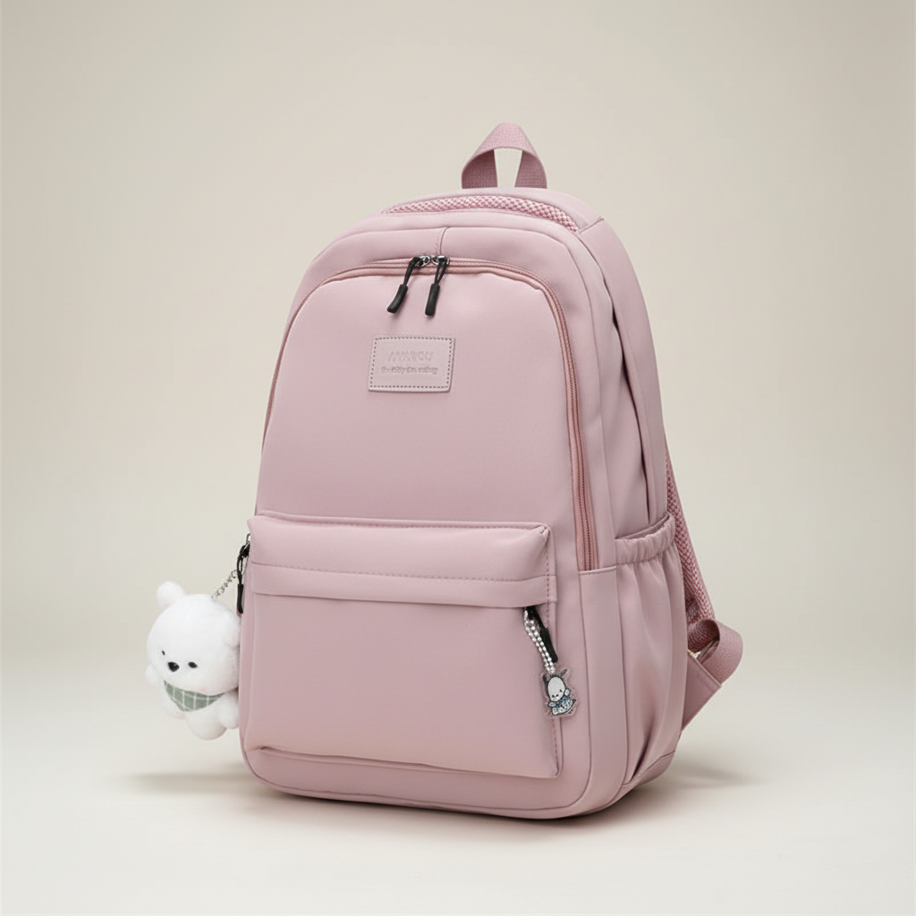Large-capacity laptop backpack with padded compartment and ergonomic straps