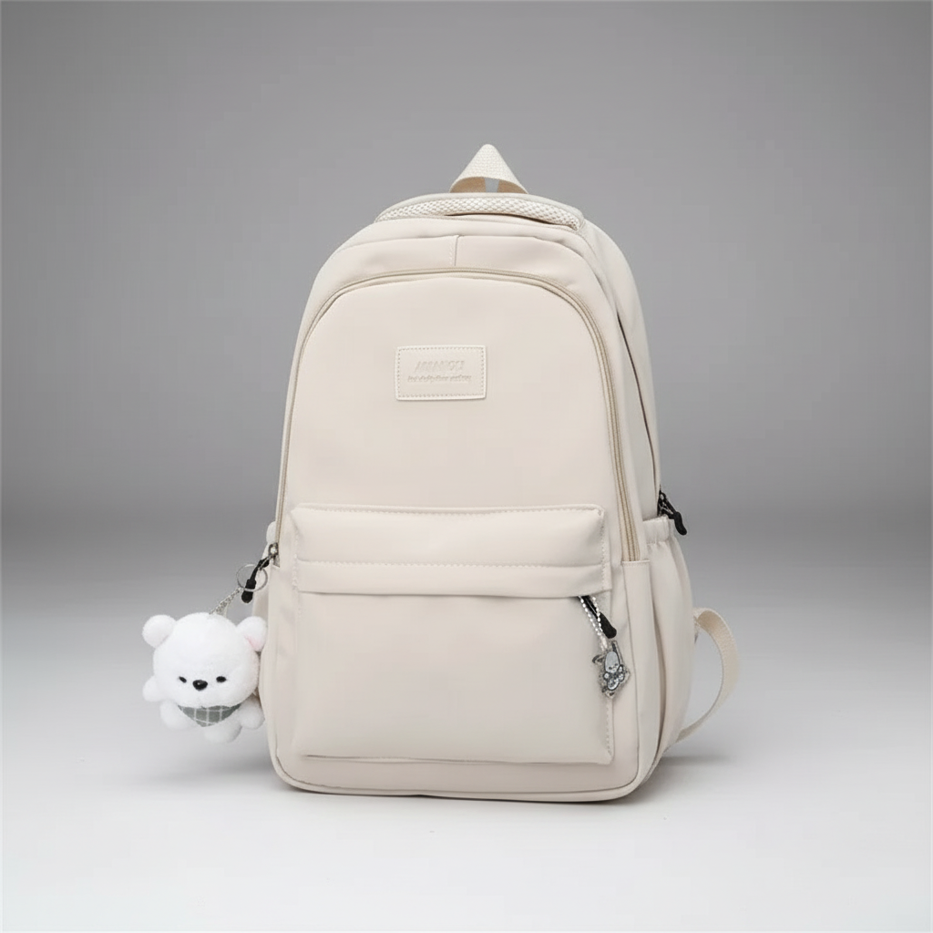Large-capacity laptop backpack with padded compartment and ergonomic straps