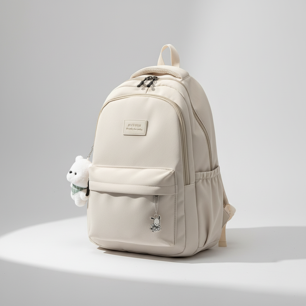 Large-capacity laptop backpack with padded compartment and ergonomic straps