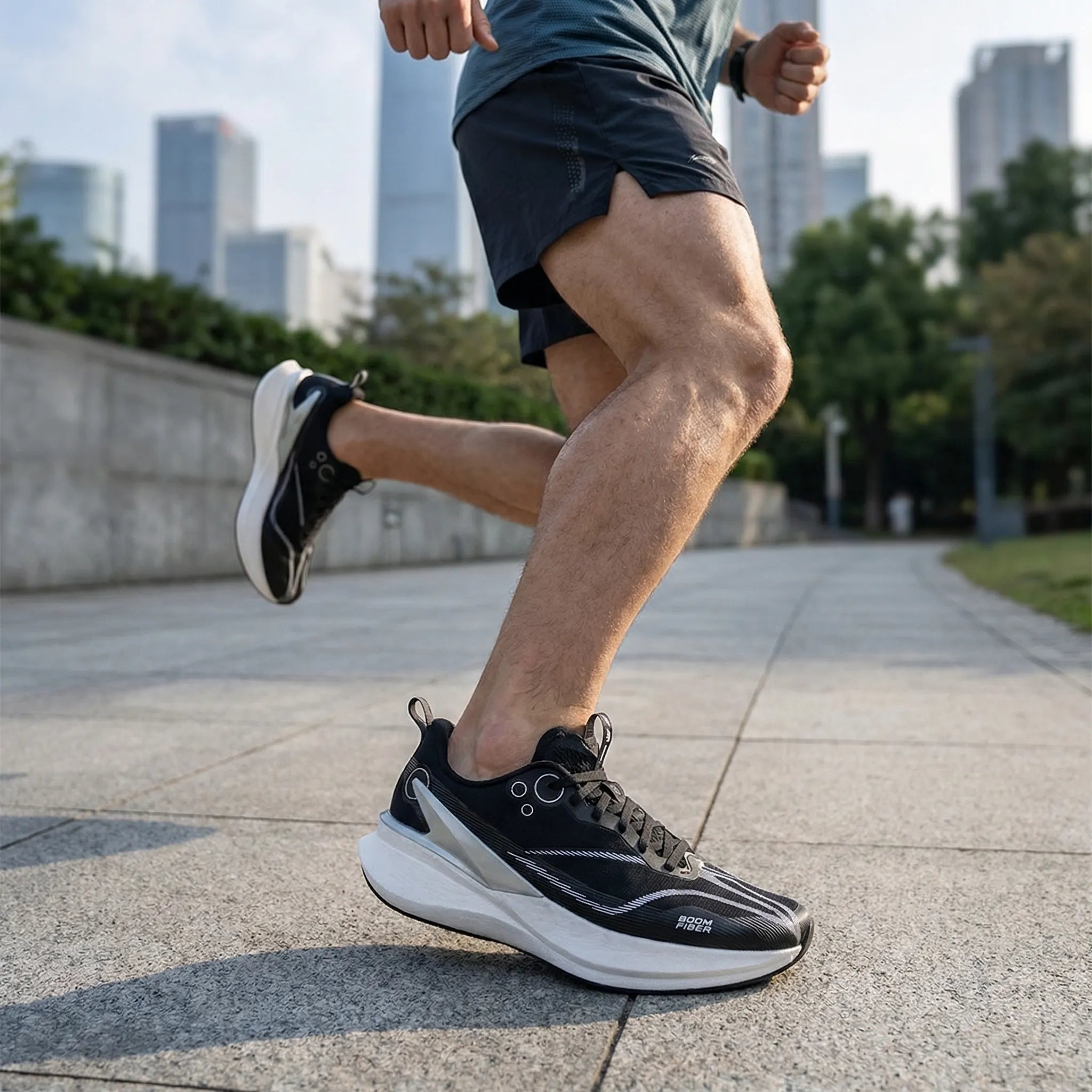Men's non-slip racing shoe with cushioning for road running