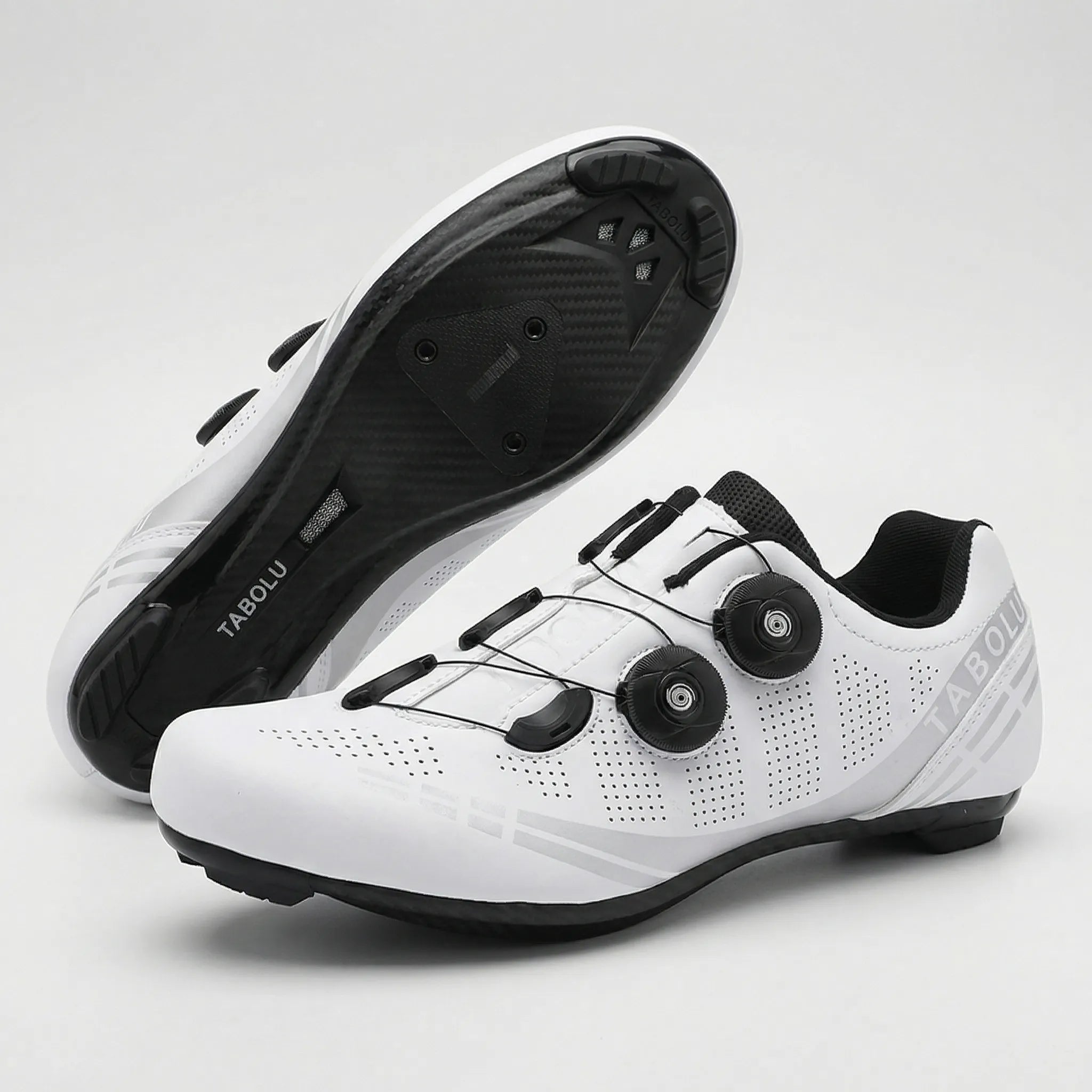 MTB cycling shoe with rotary knob closure and SPD cleat compatibility