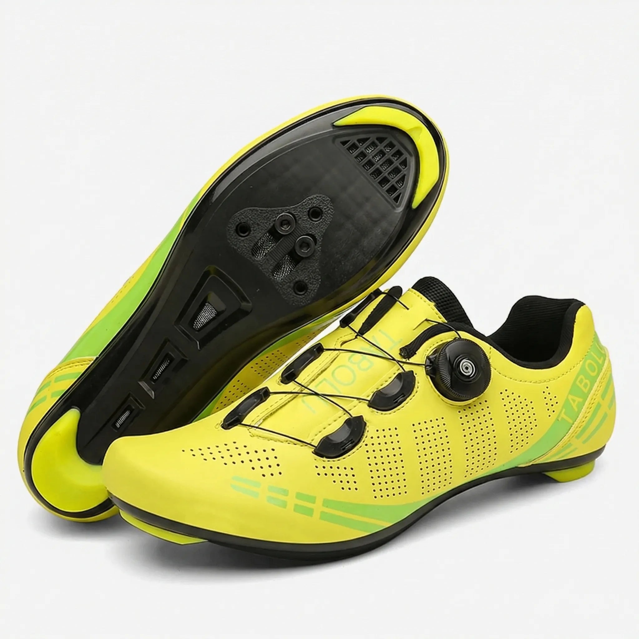 MTB cycling shoe with rotary knob closure and SPD cleat compatibility