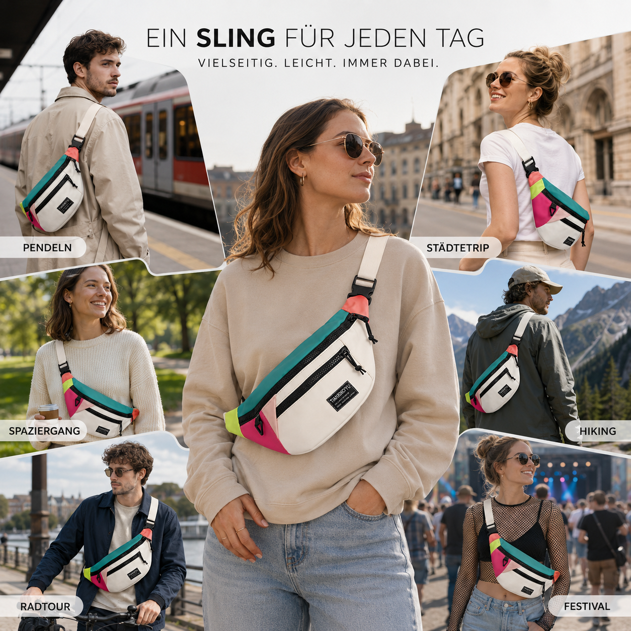Celrien | Veltroxa Casual Nylon Crossbody Bag