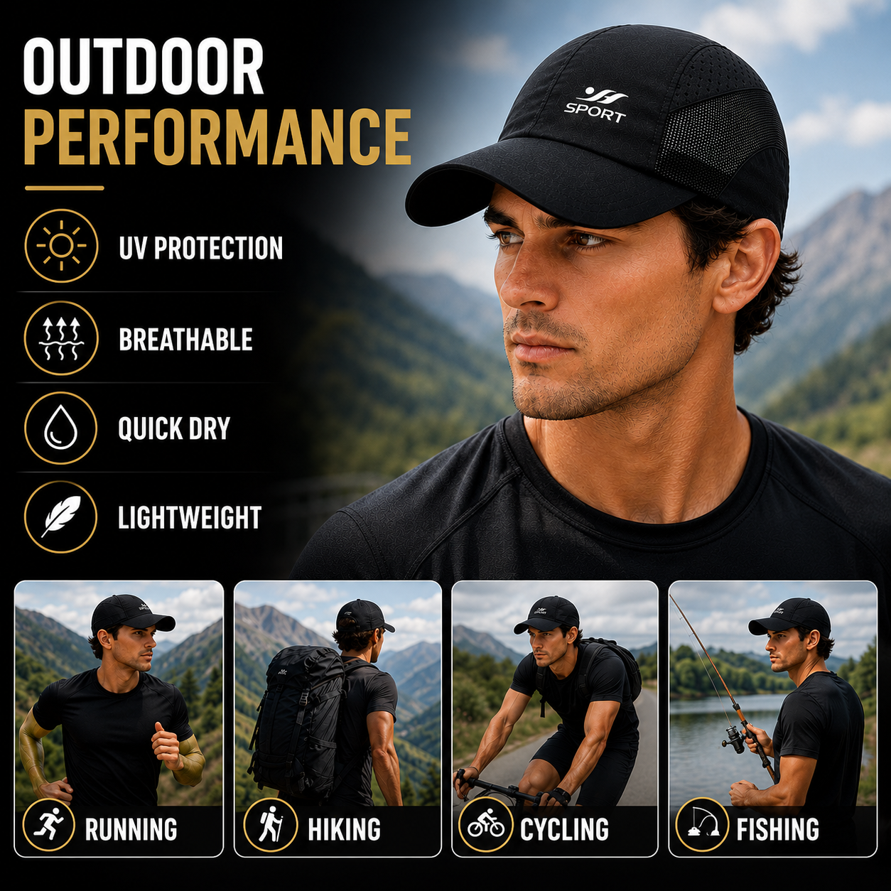 Celrien | Venlux UV-Rated Breathable Baseball Cap
